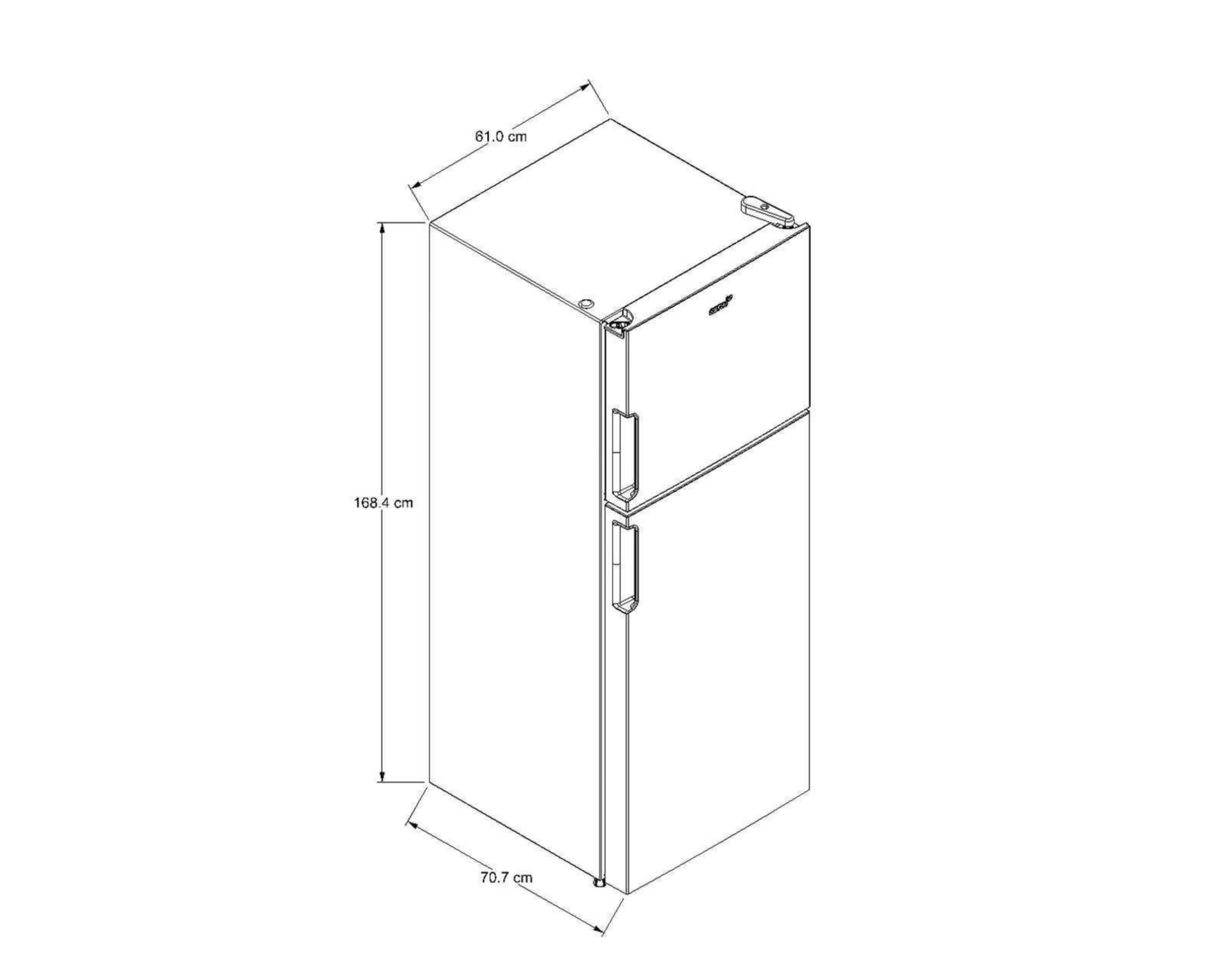 Foto 7 pulgar | Refrigerador Acros Top Mount 13 Pies Gris AT1330D