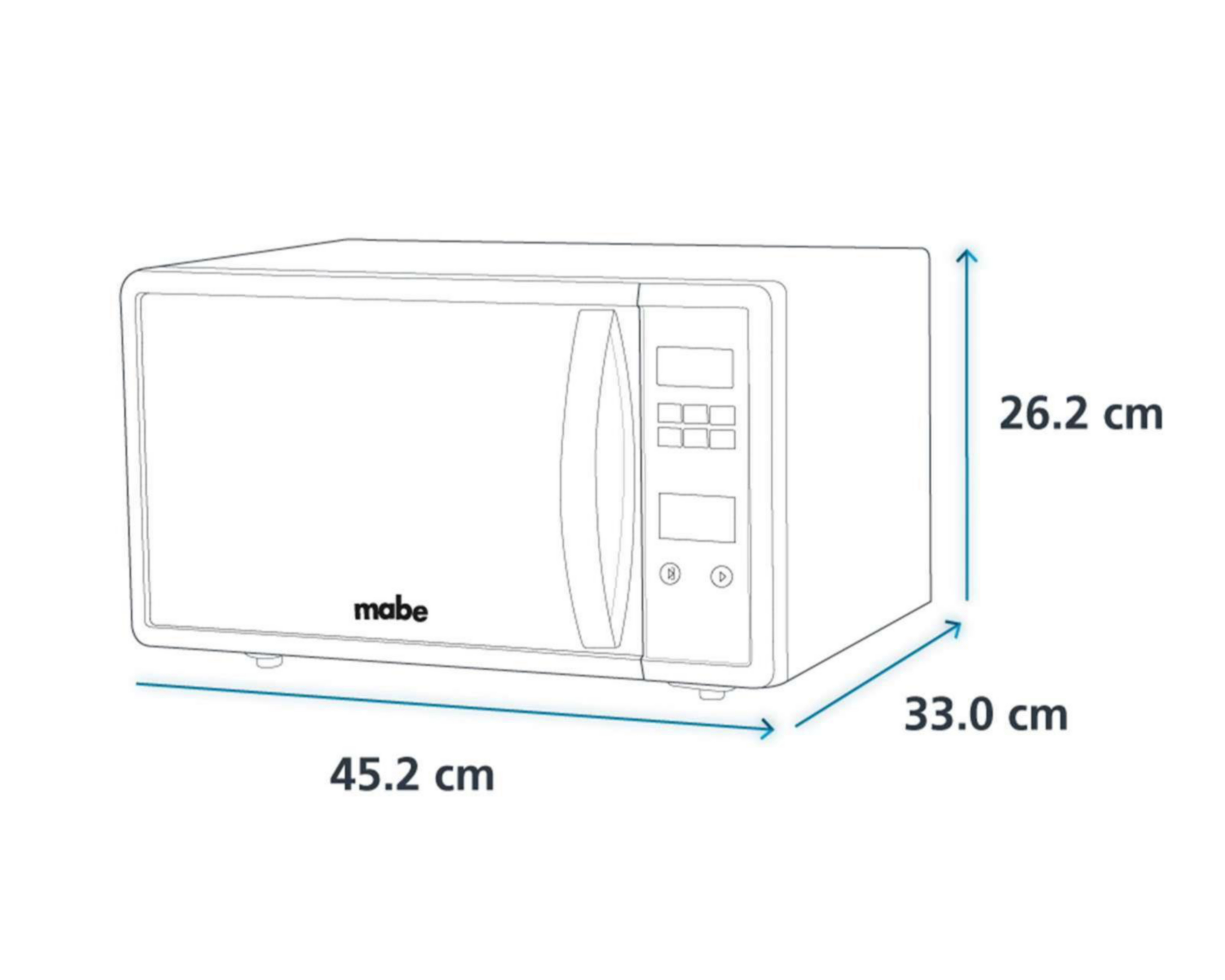 Foto 8 pulgar | Horno de Microondas Mabe 0.7 Pies HMM70SWC Blanco