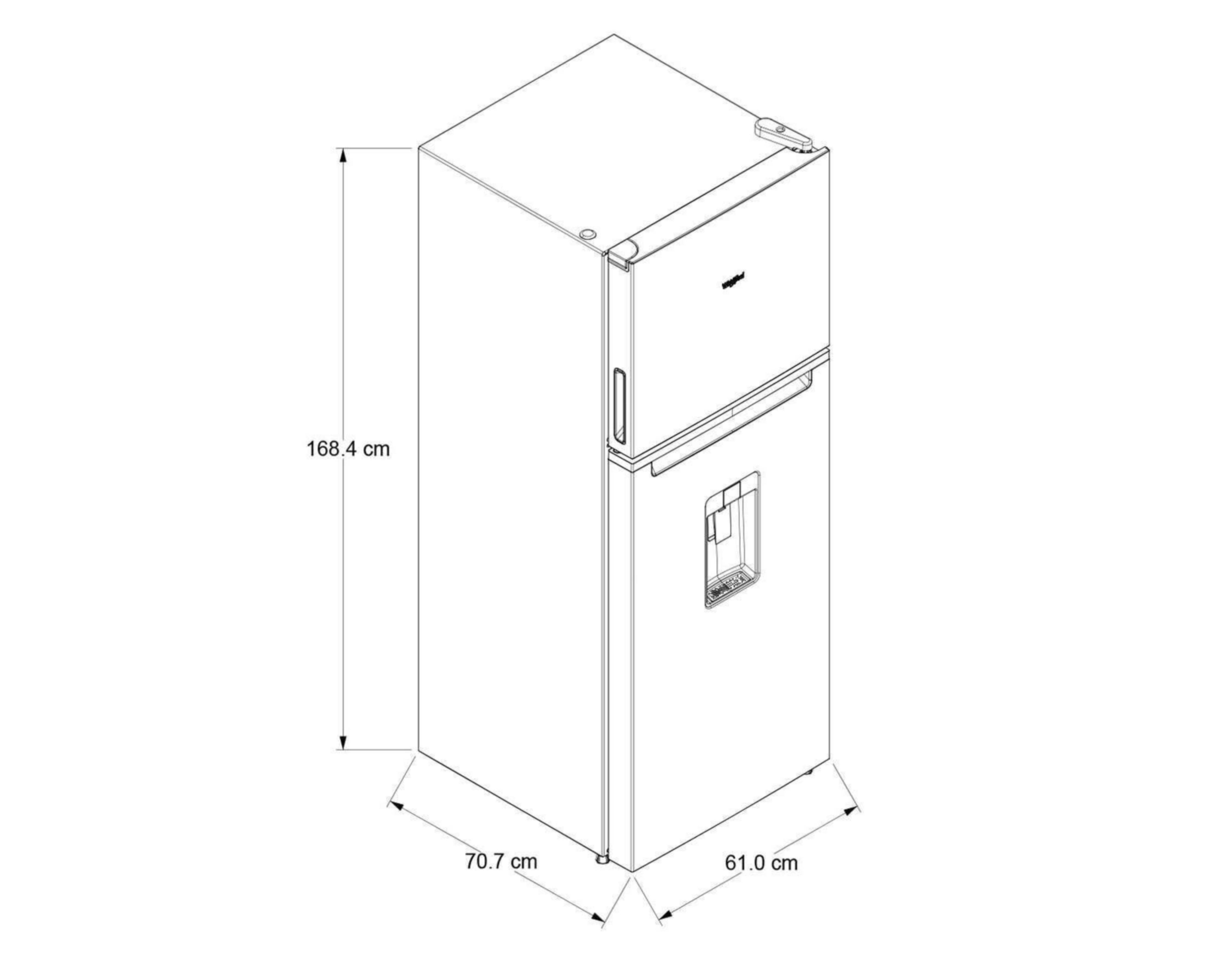 Foto 8 pulgar | Refrigerador Whirlpool Top Mount 13 Pies Gris WT1333K