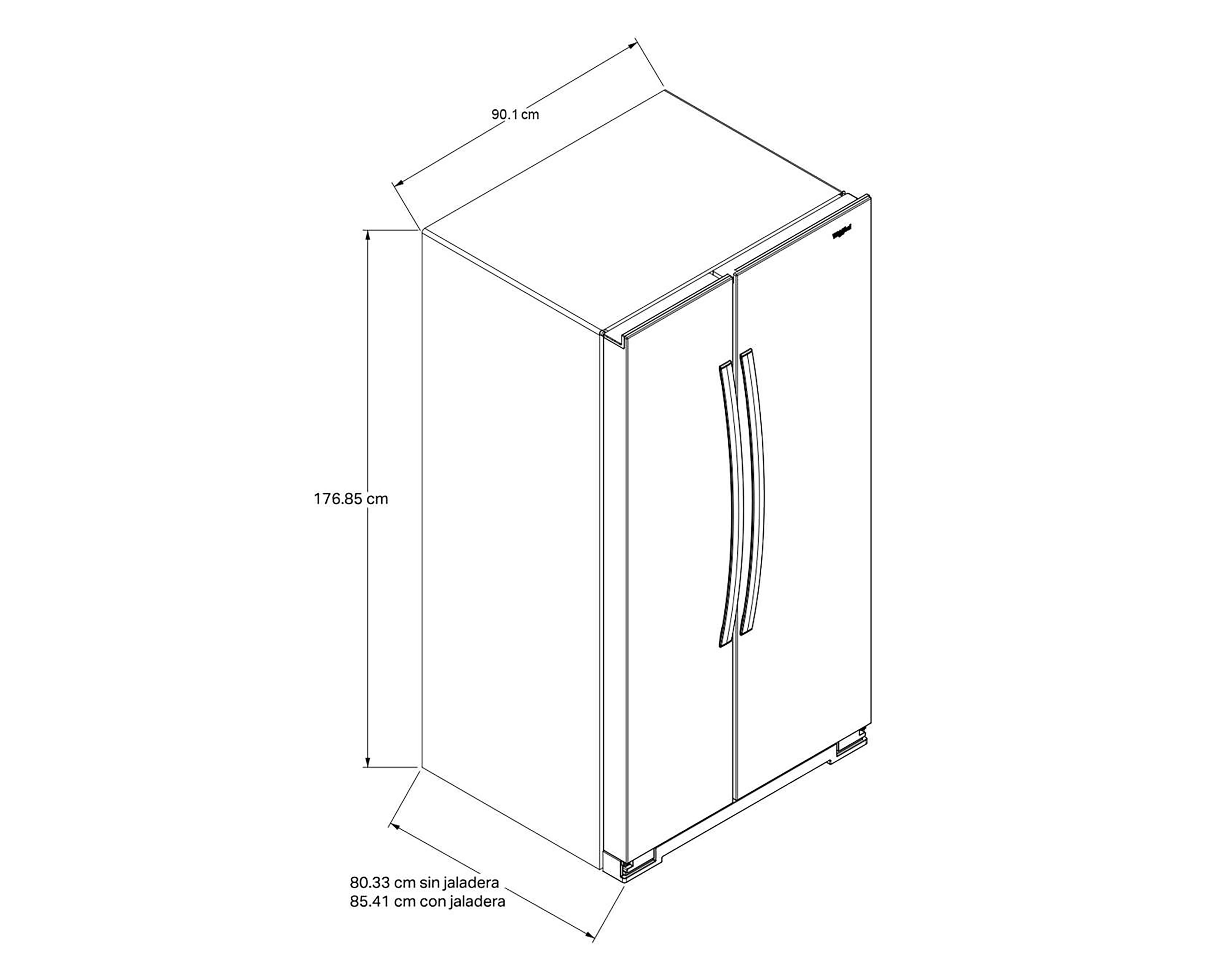 Foto 9 pulgar | Refrigerador Whirlpool Side by Side 25 Pies Plateado