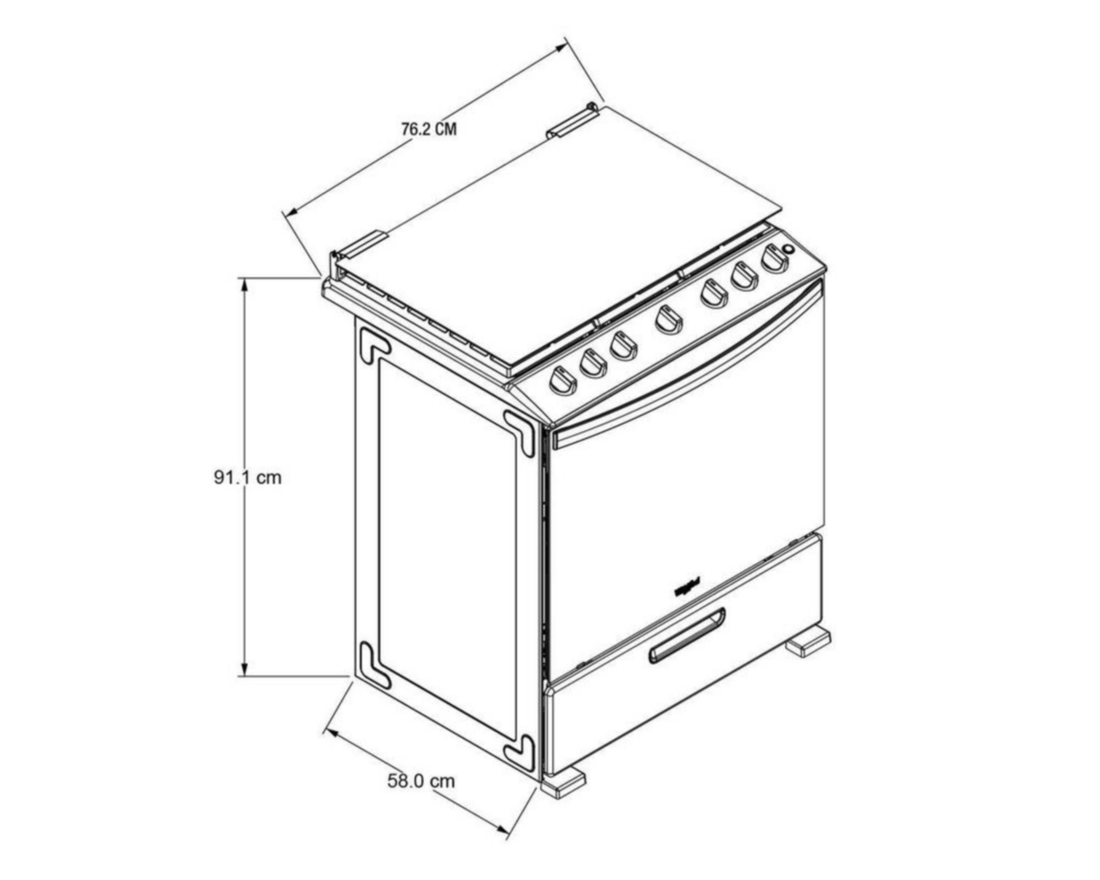 Foto 6 | Estufa Whirlpool de Piso 30" con 6 Quemadores de Gas WFR7000S