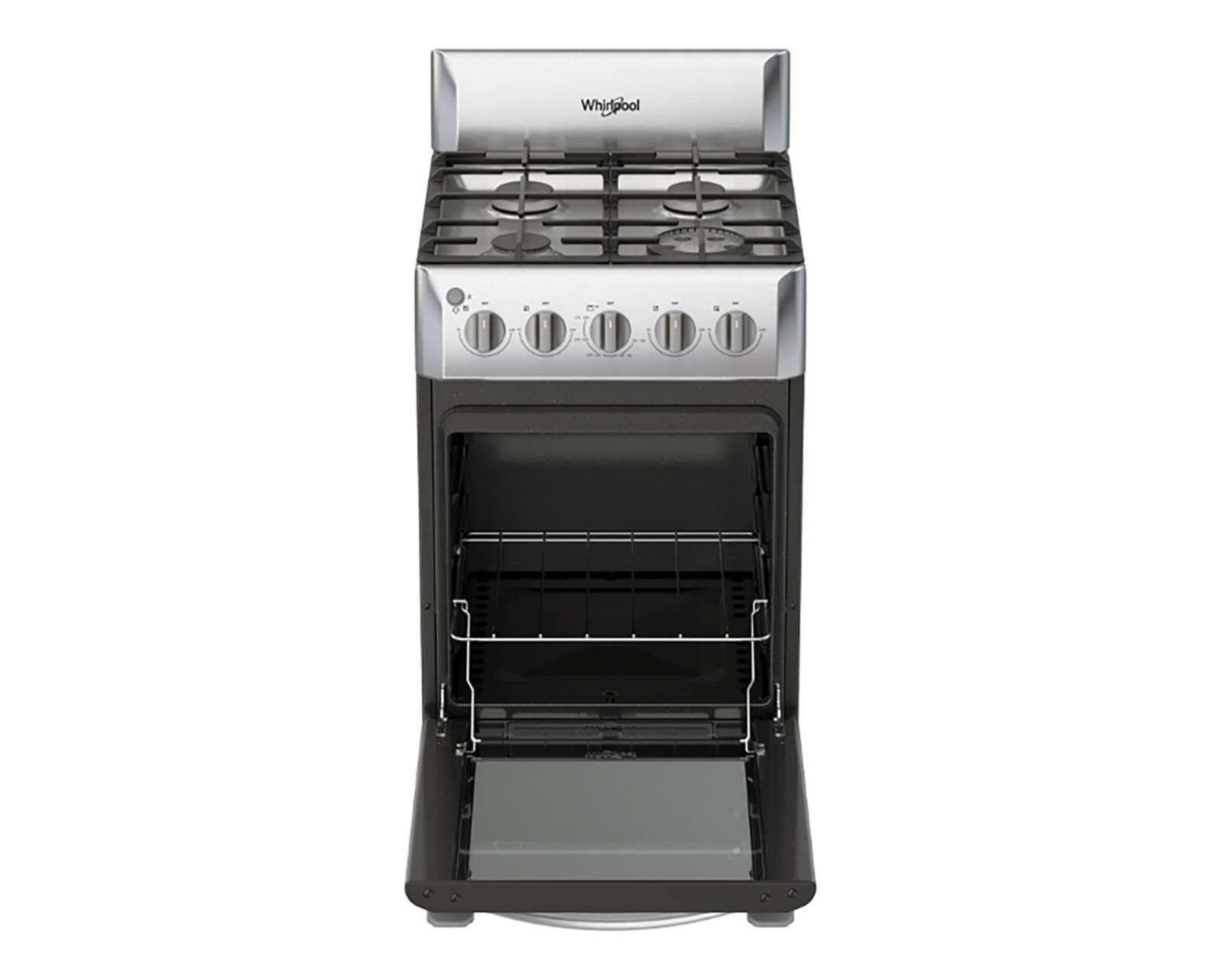 Foto 4 pulgar | Estufa Whirlpool de Piso 20" con 4 Quemadores de Gas WWR5000S INOX