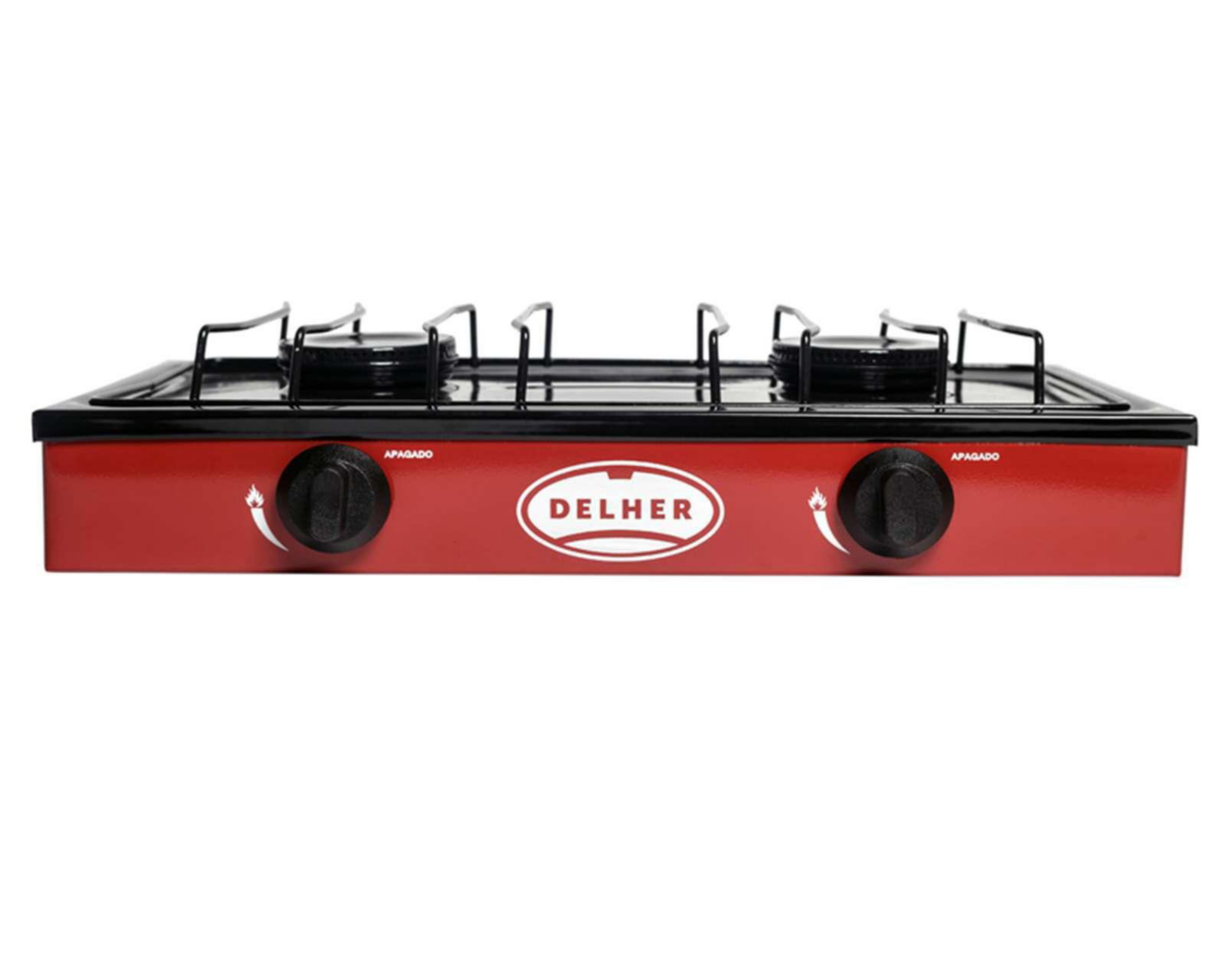 Estufa de Mesa Delher 2 Quemadores PS2Q Roja
