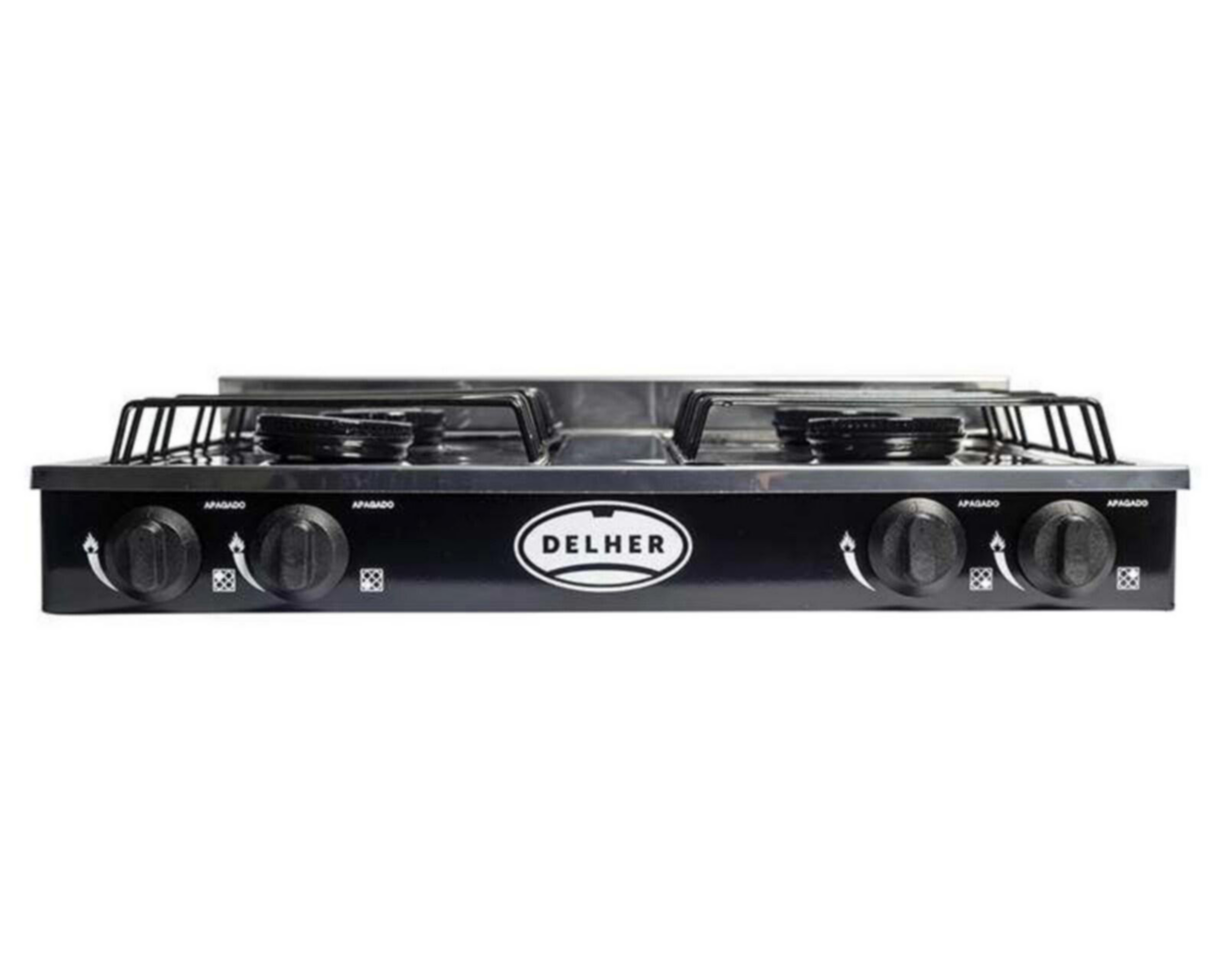 Foto 3 pulgar | Estufa de Mesa Delher 4 Quemadores PS4Q DE Negra
