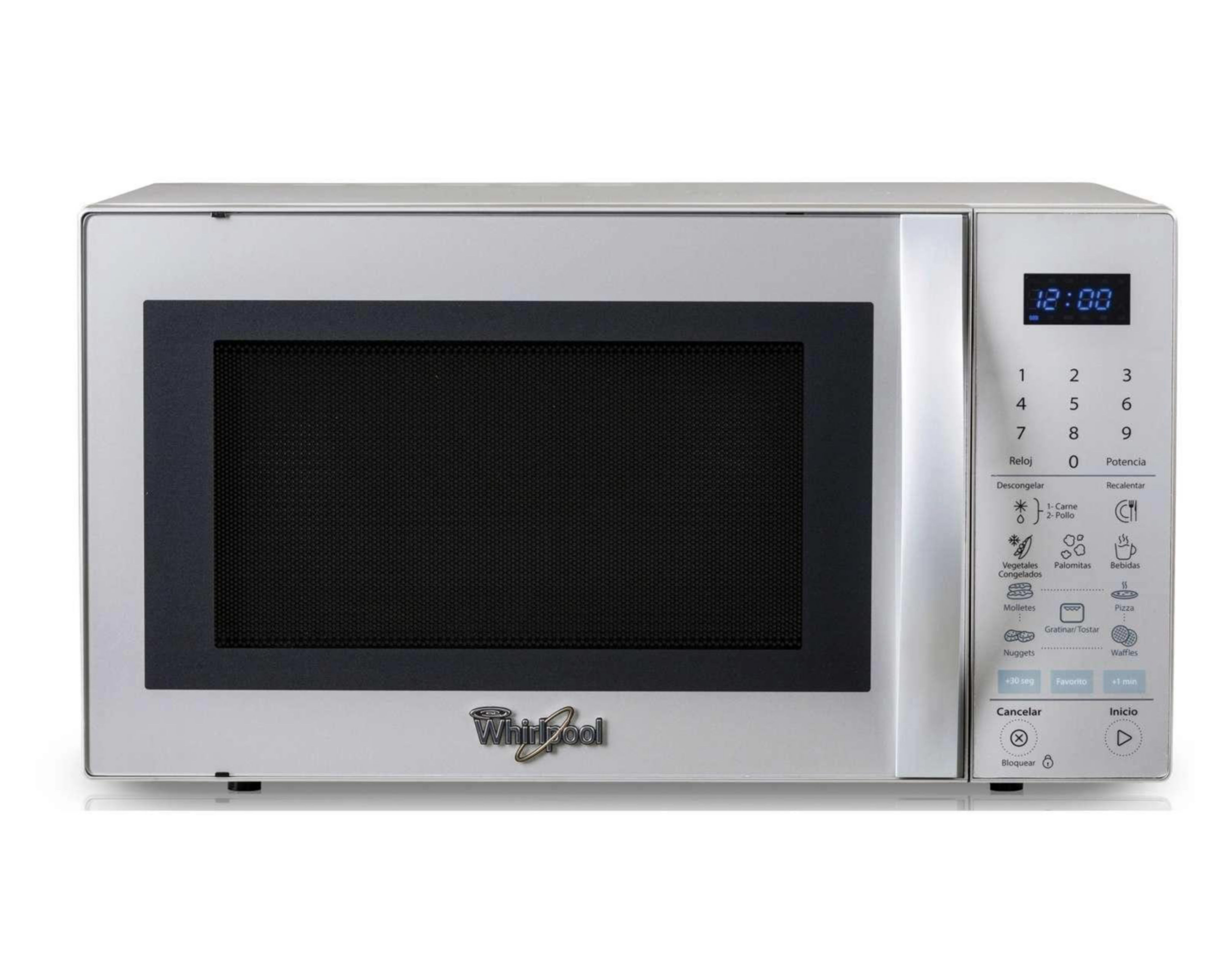 Foto 3 pulgar | Horno de Microondas Whirlpool 1.4 Pies WM2514D Silver]