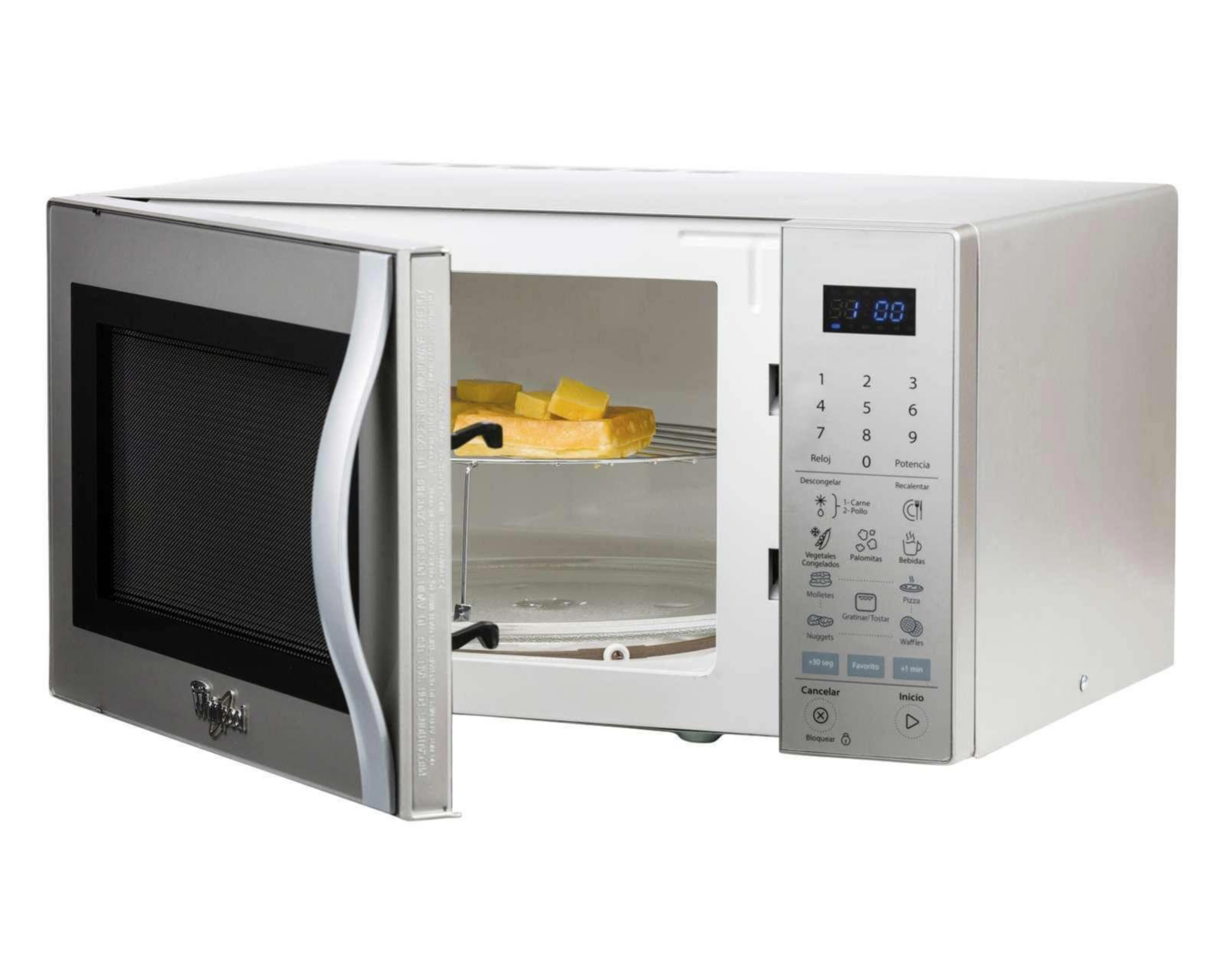 Foto 5 pulgar | Horno de Microondas Whirlpool 1.4 Pies WM2514D Silver]