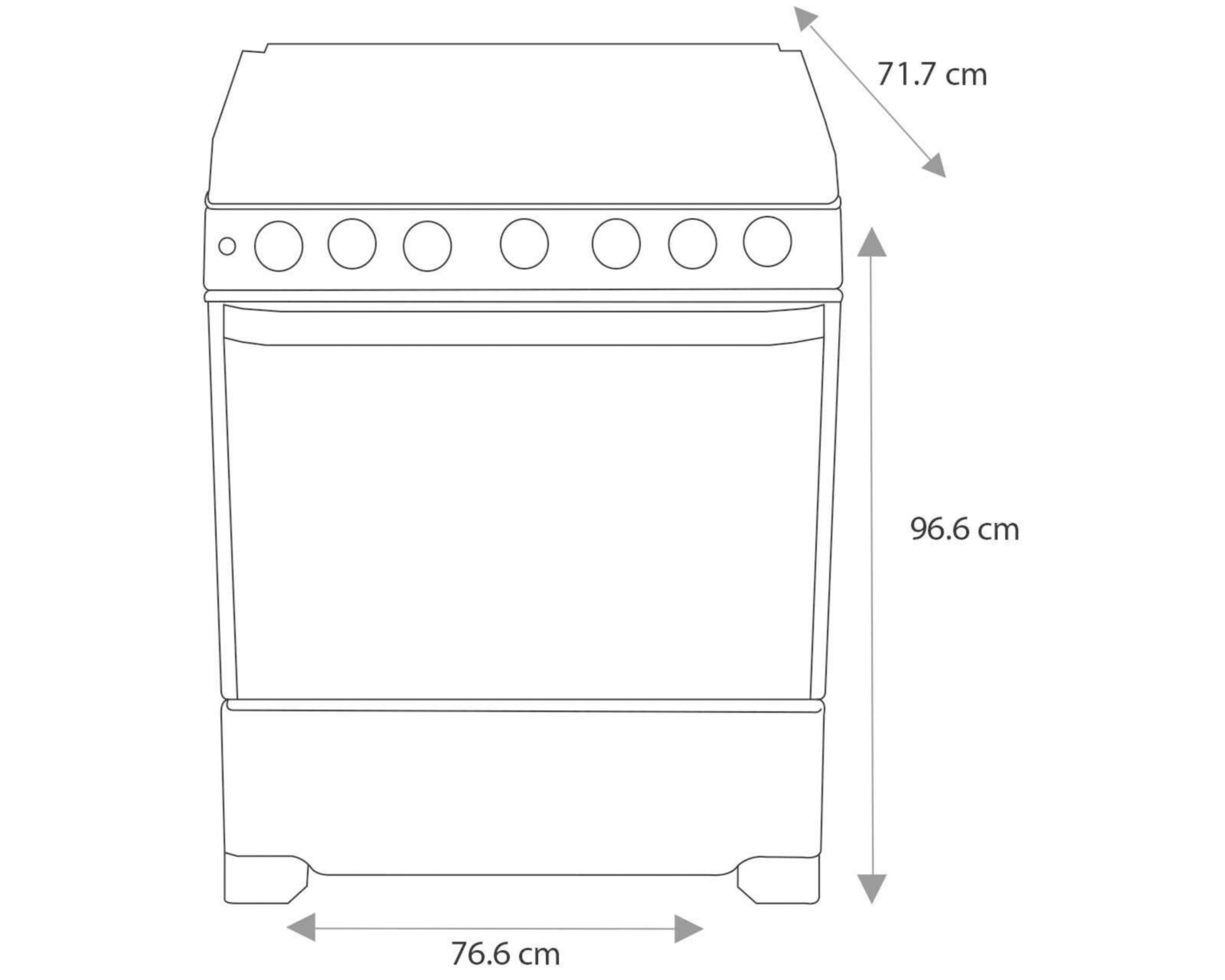 Foto 10 pulgar | Estufa Mabe de Piso 30" con 6 Quemadores de Gas EM7656CFIB0