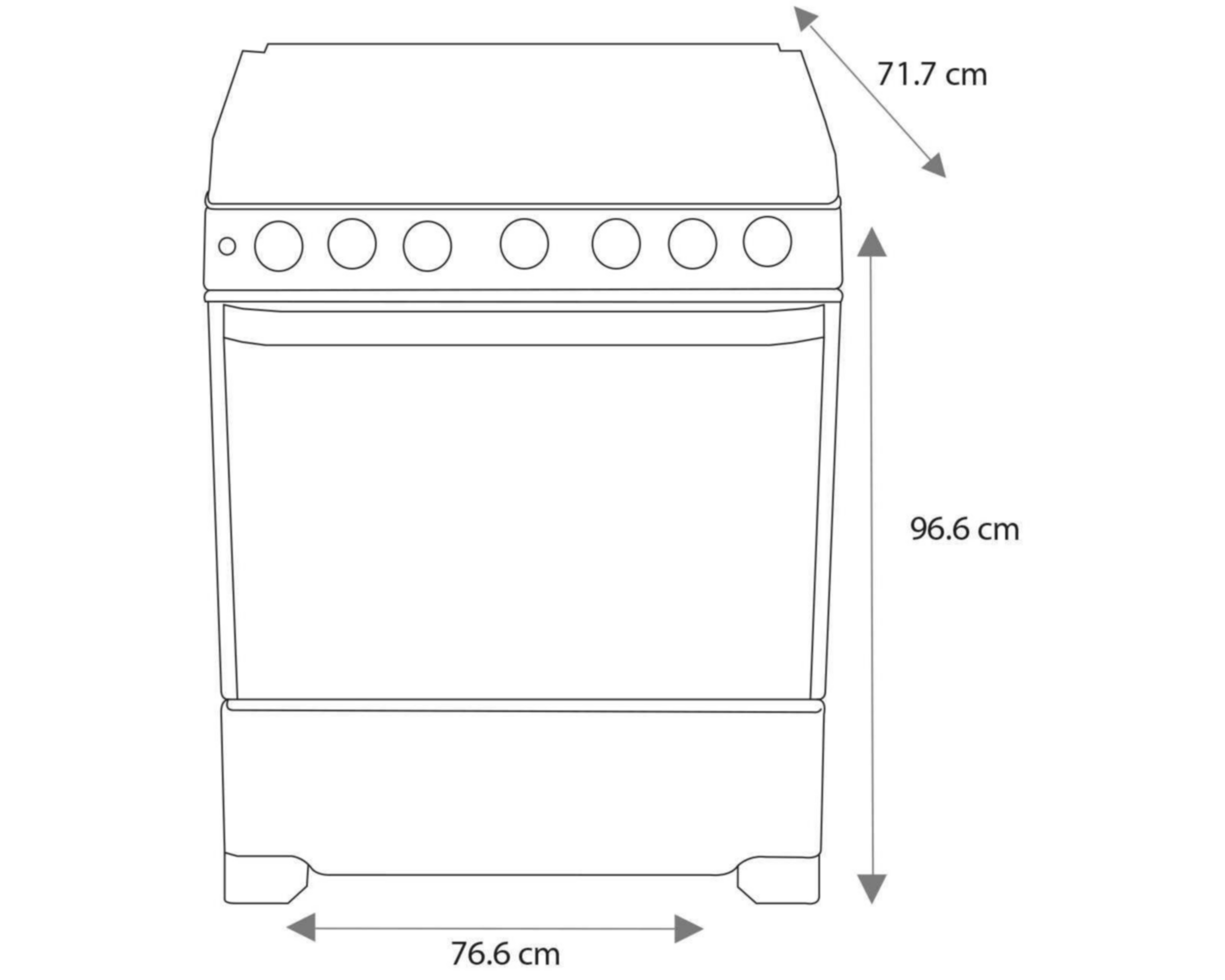 Foto 10 pulgar | Estufa Mabe de Piso 30" con 6 Quemadores de Gas DEM7674CFIX0