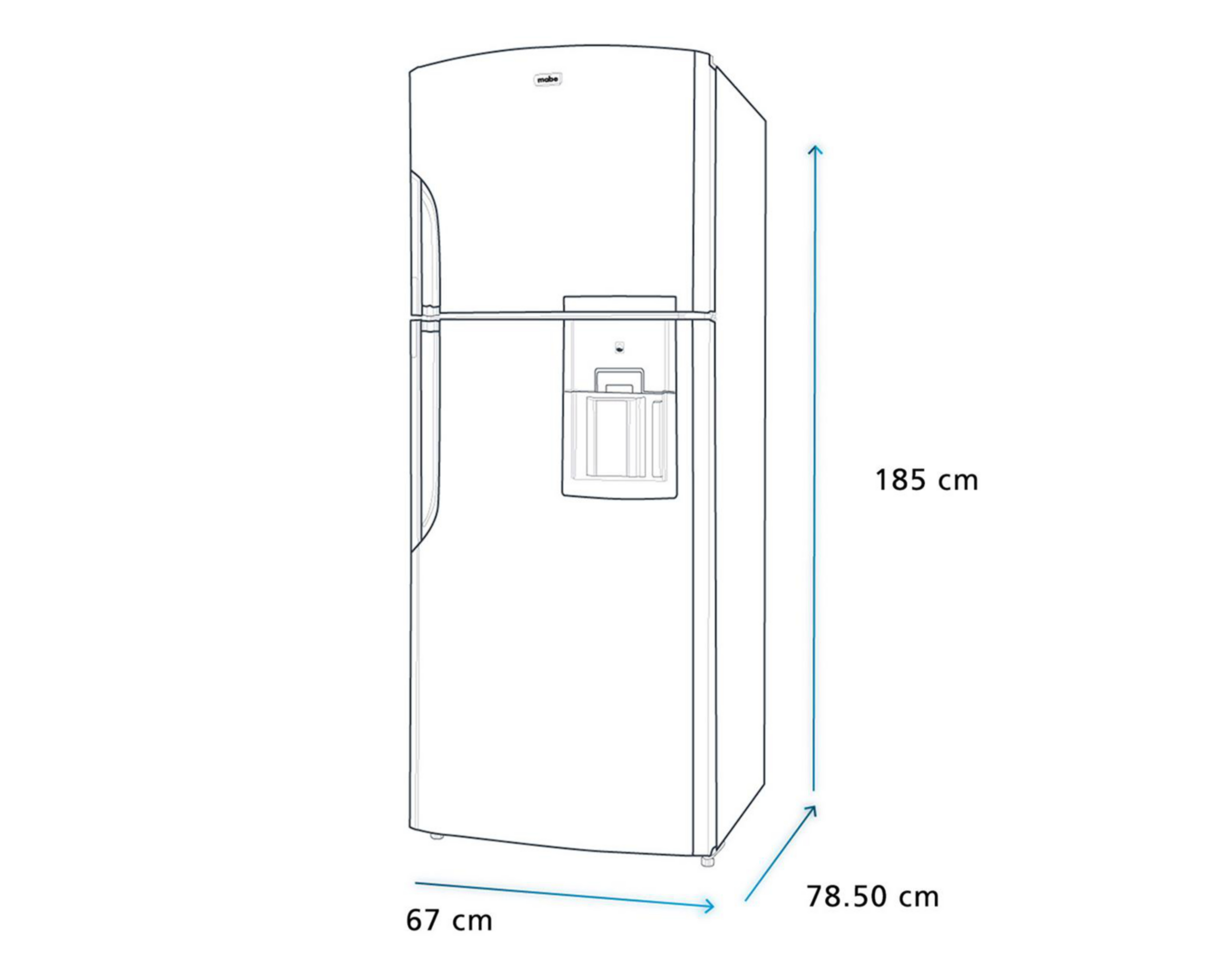 Foto 8 pulgar | Refrigerador Mabe RMS400IAMRP0 Top Mount 15 Pies Negro