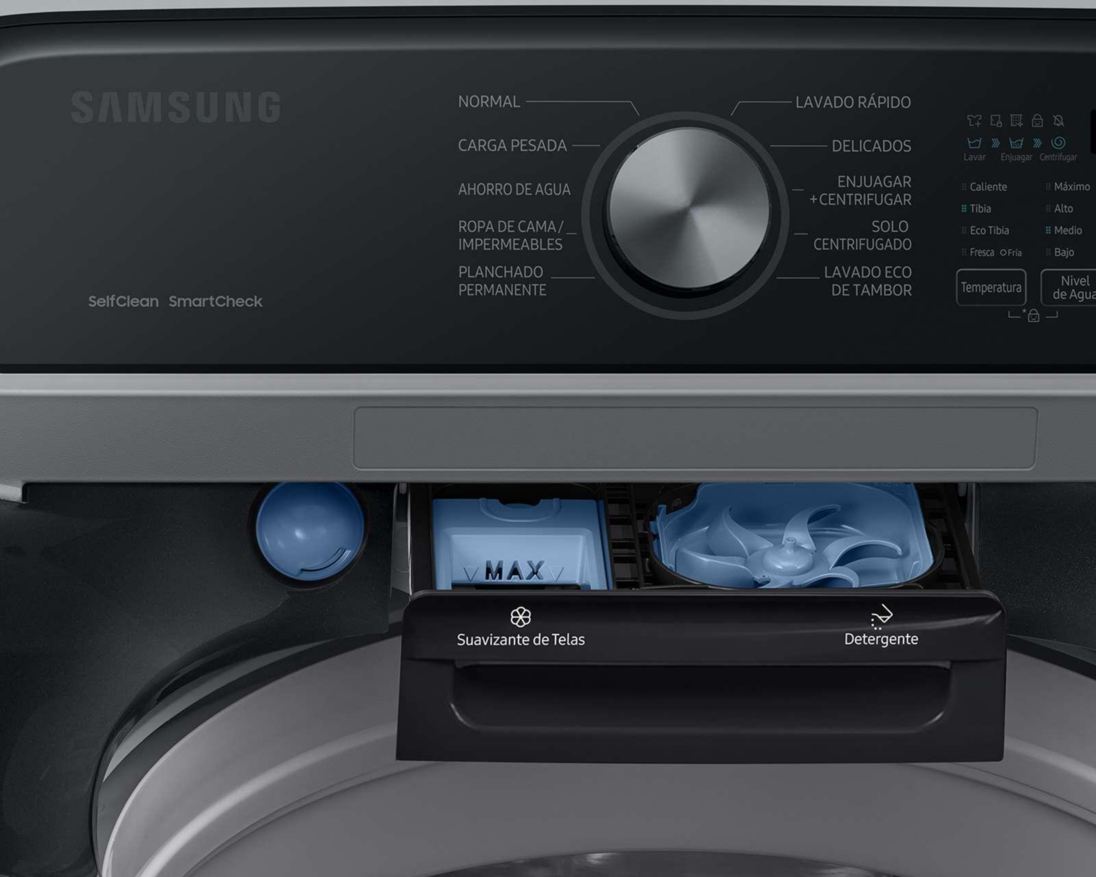 Foto 4 | Lavadora Samsung WA21A3354GV/AX 21 kg Negra