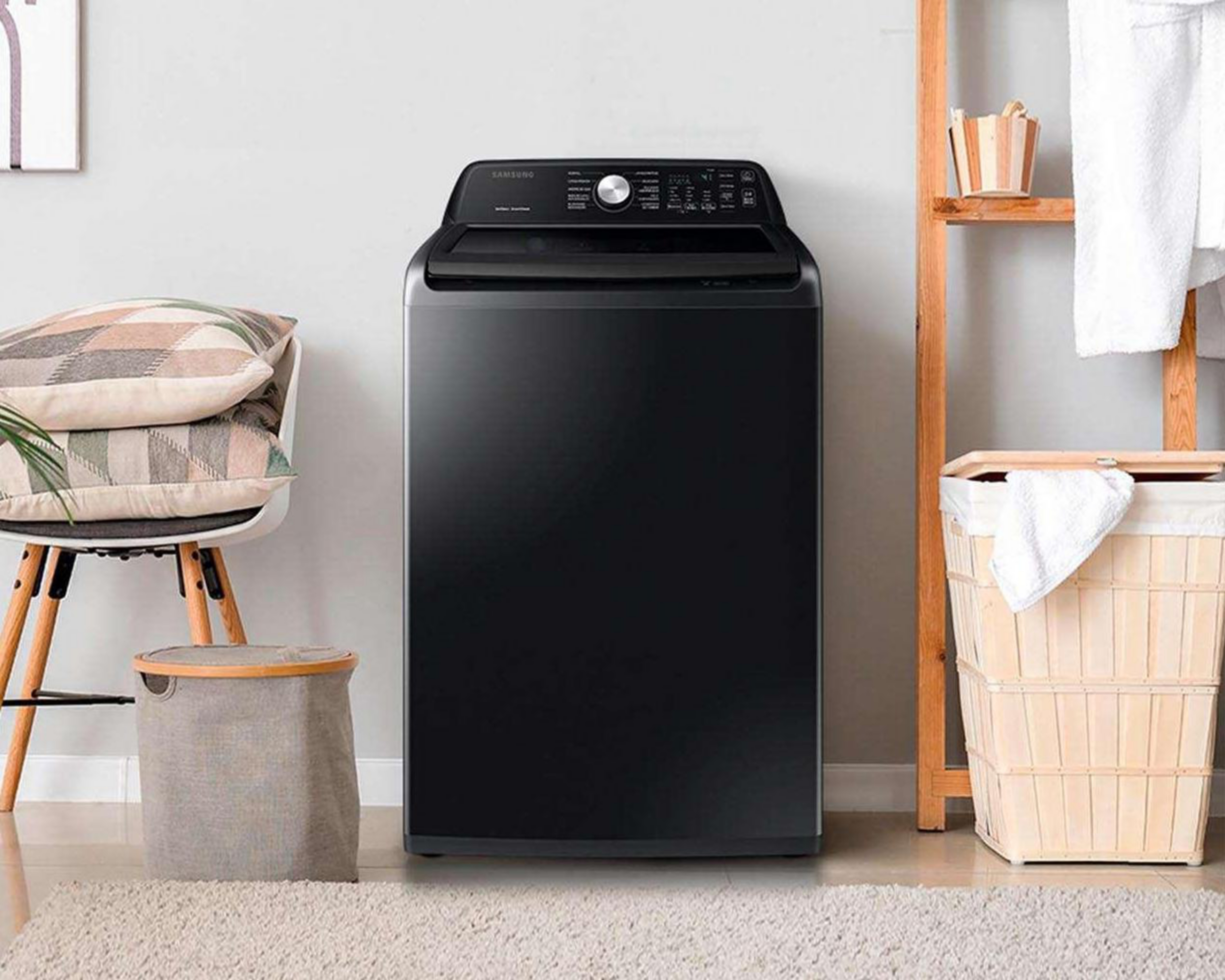 Foto 7 pulgar | Lavadora Samsung WA21A3354GV/AX 21 kg Negra