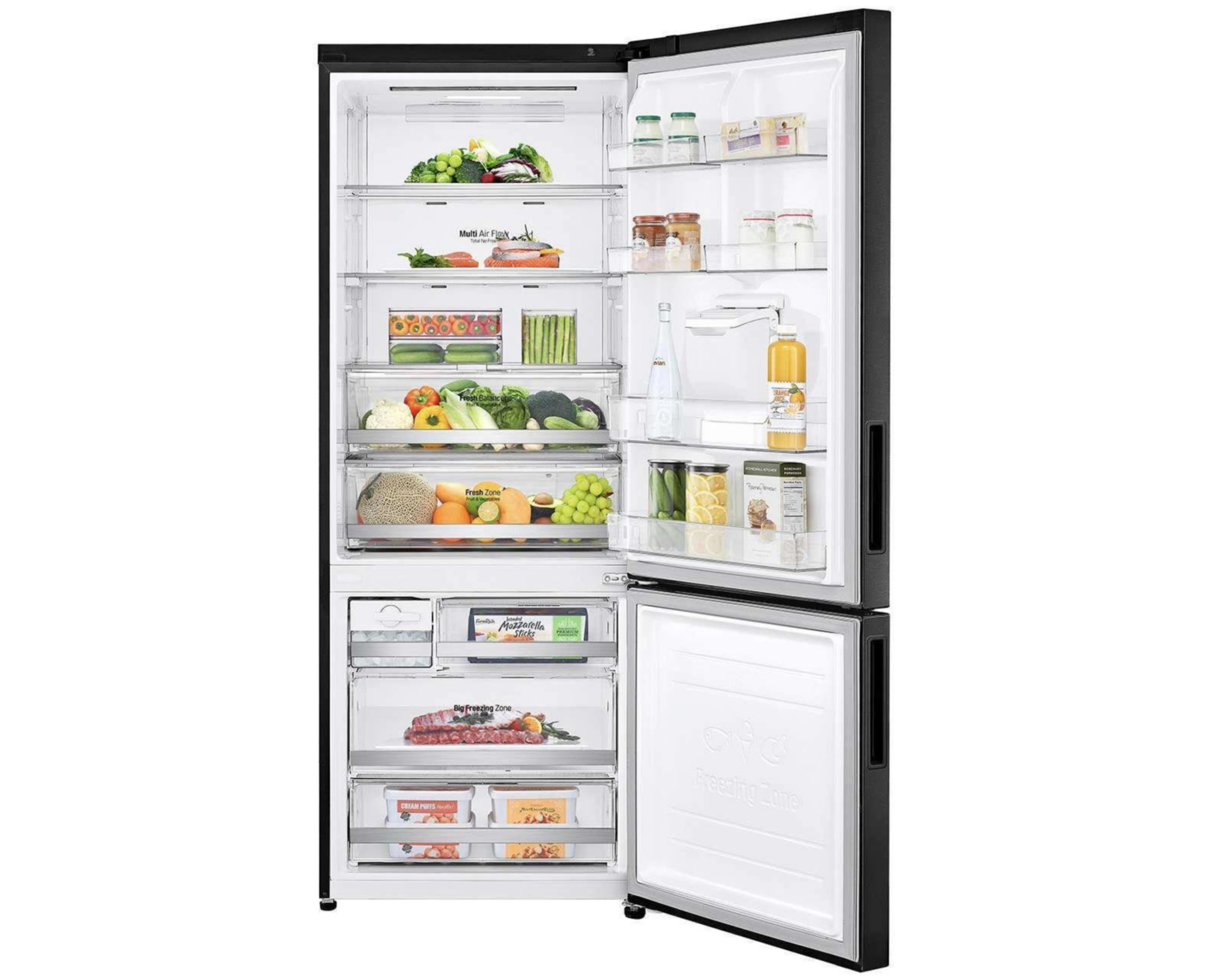 Foto 4 pulgar | Refrigerador LG Bottom Mount 17 Pies Negro GB45SPT