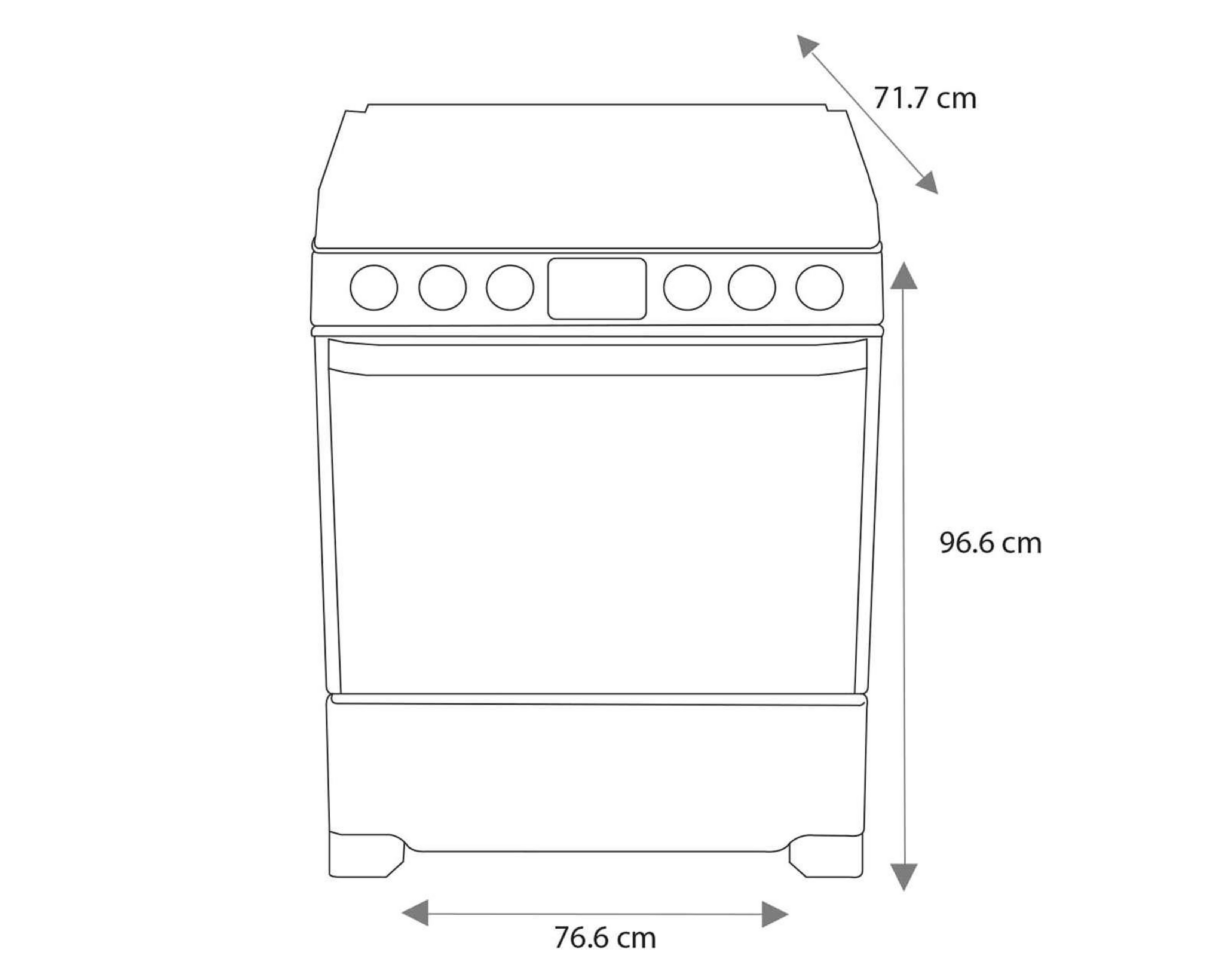 Foto 7 pulgar | Estufa Mabe de Piso 30" con 6 Quemadores de Gas EM7691CFIX2