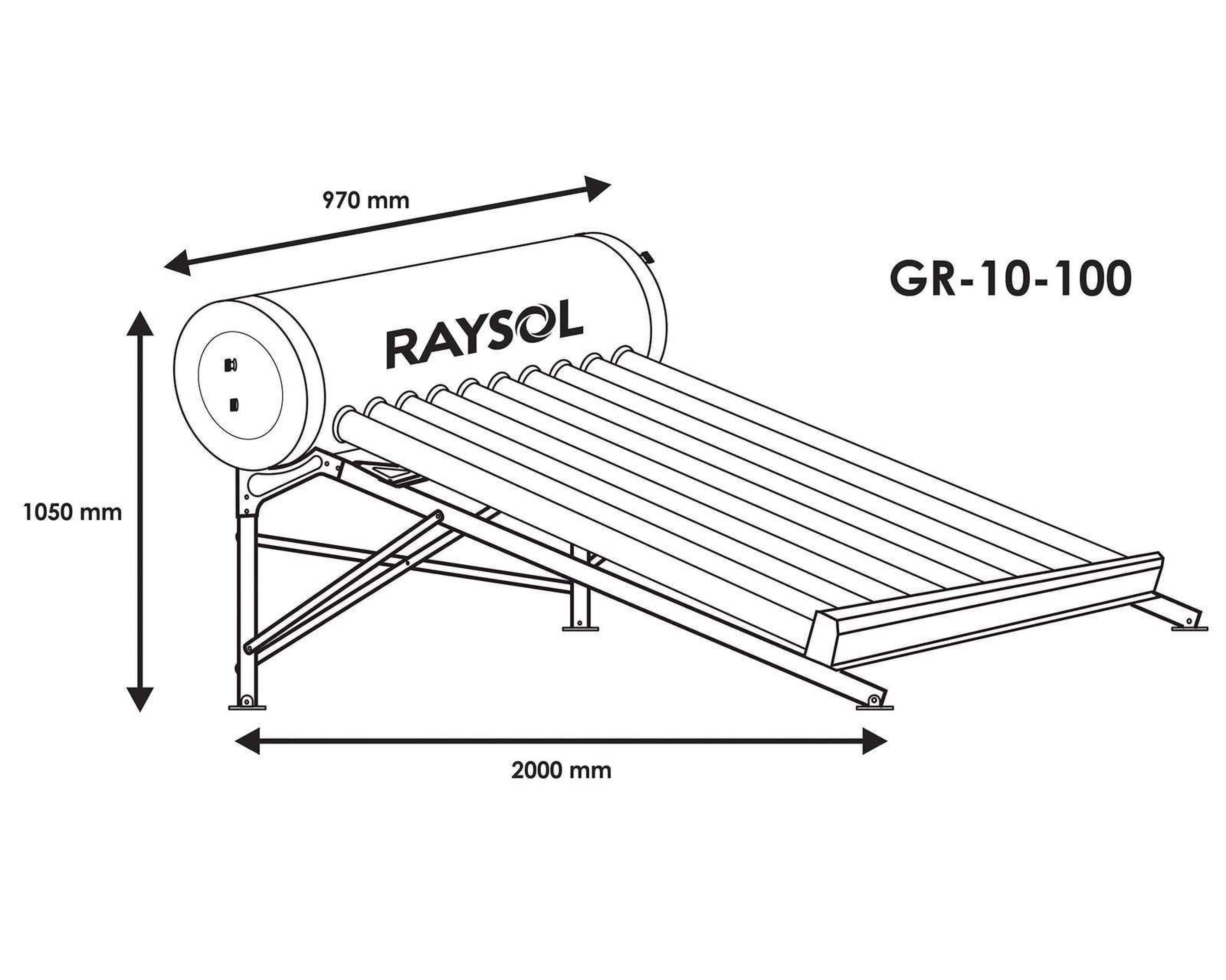 Foto 5 | Calentador de Agua Solar Raysol GR-10-100