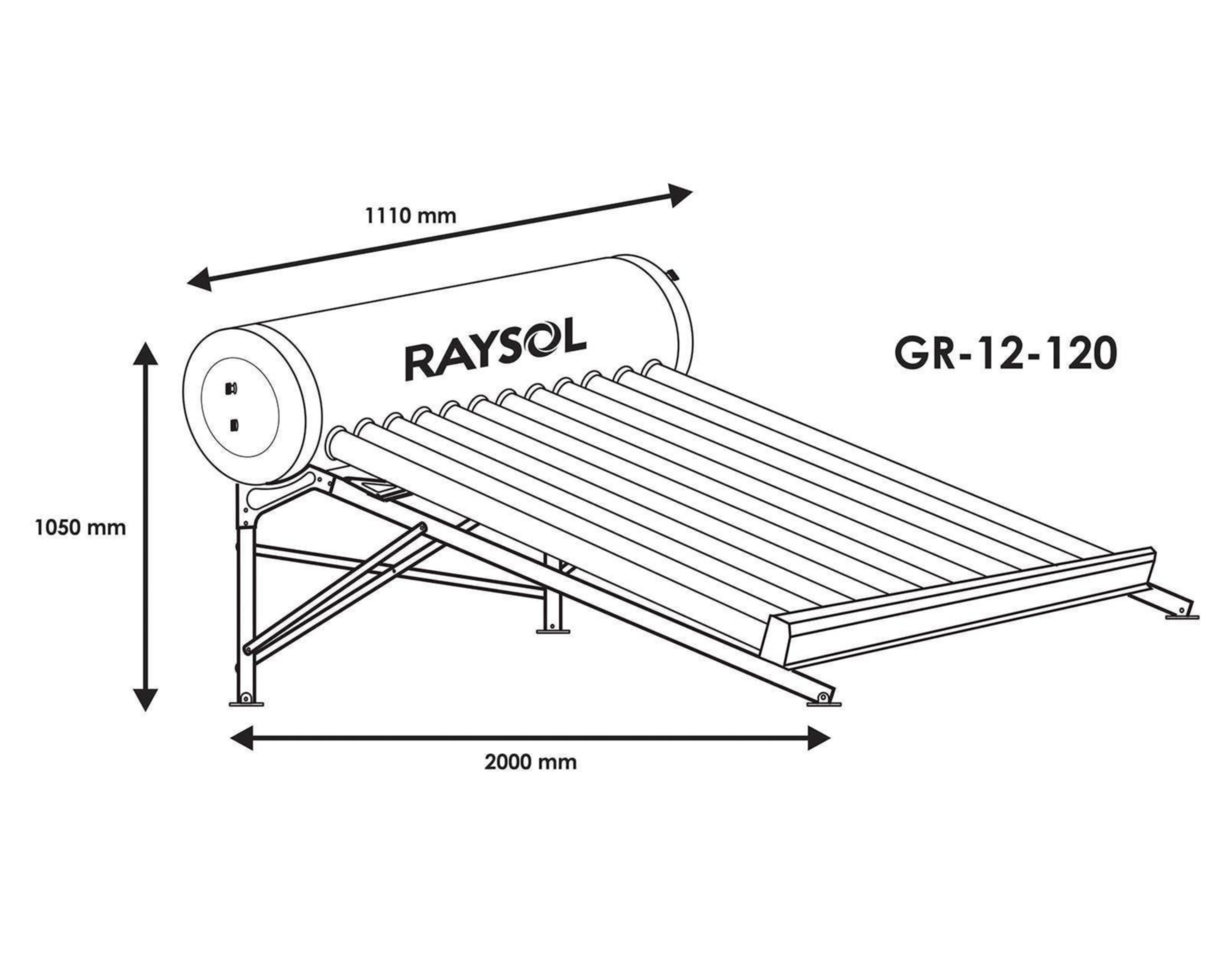 Foto 5 | Calentador de Agua Solar Raysol GR-12-120 de 4 Servicios