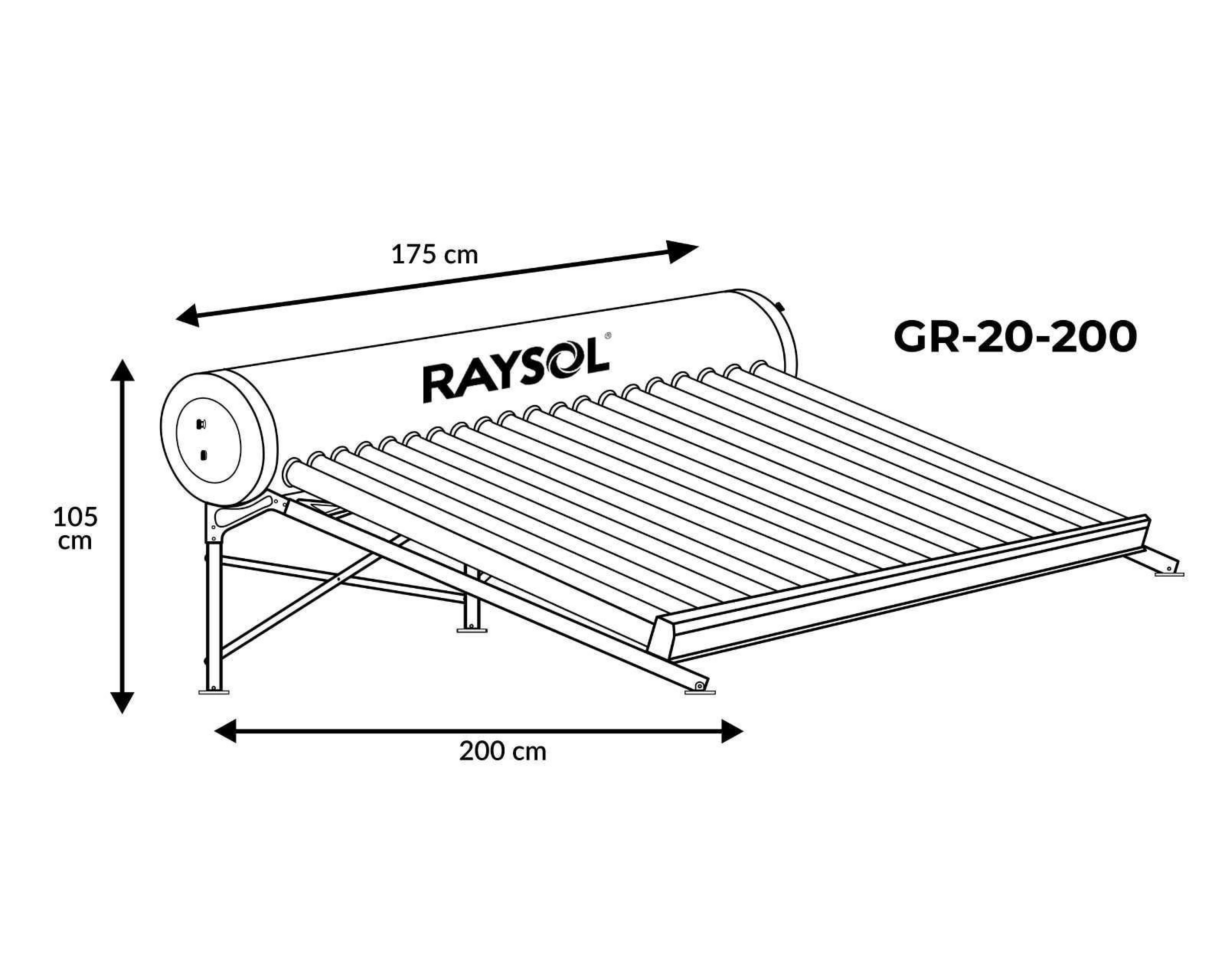 Foto 5 pulgar | Calentador de Agua Solar Raysol GR-20-200 de 5 Servicios