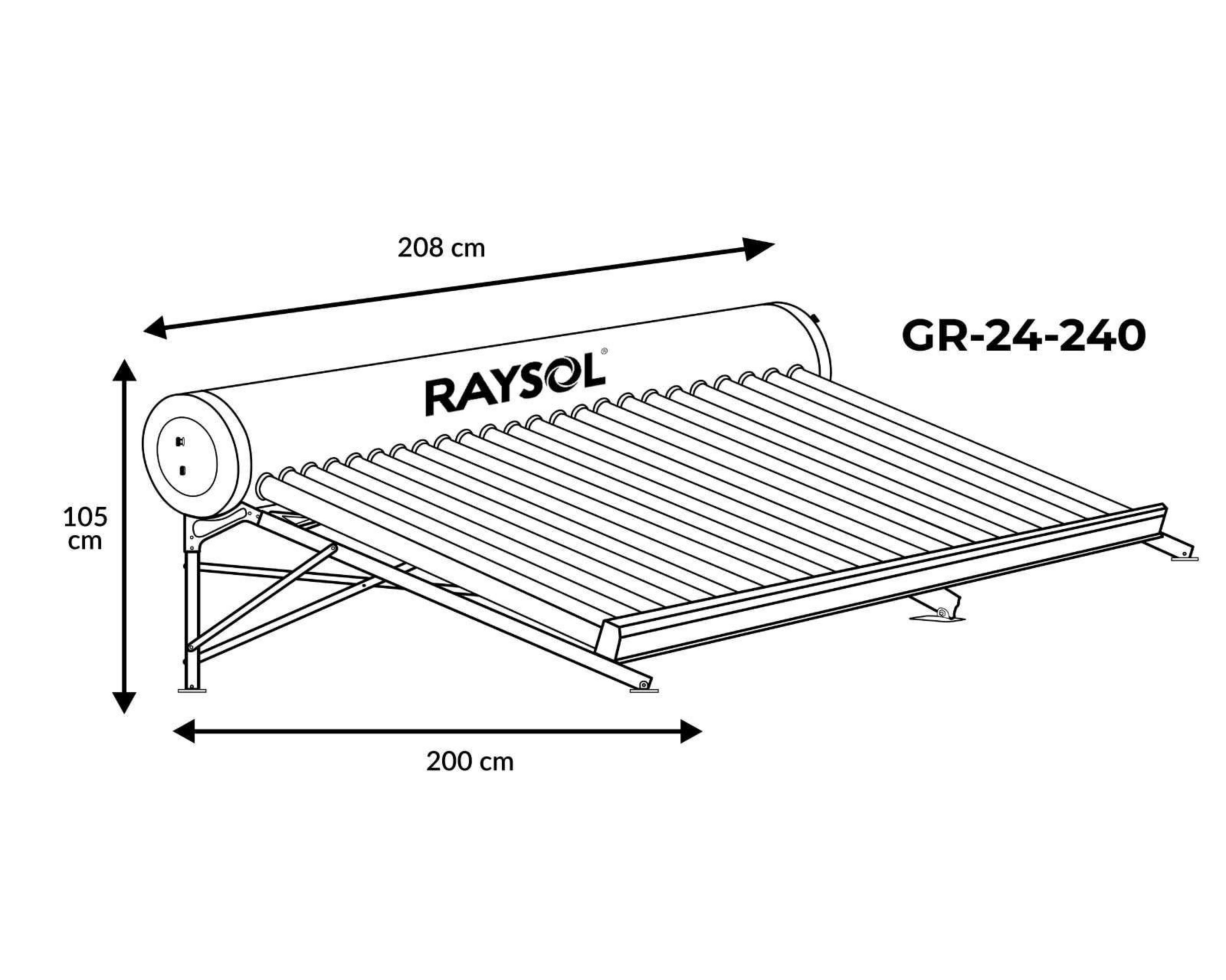 Foto 5 | Calentador de Agua Solar Raysol GR-24-240