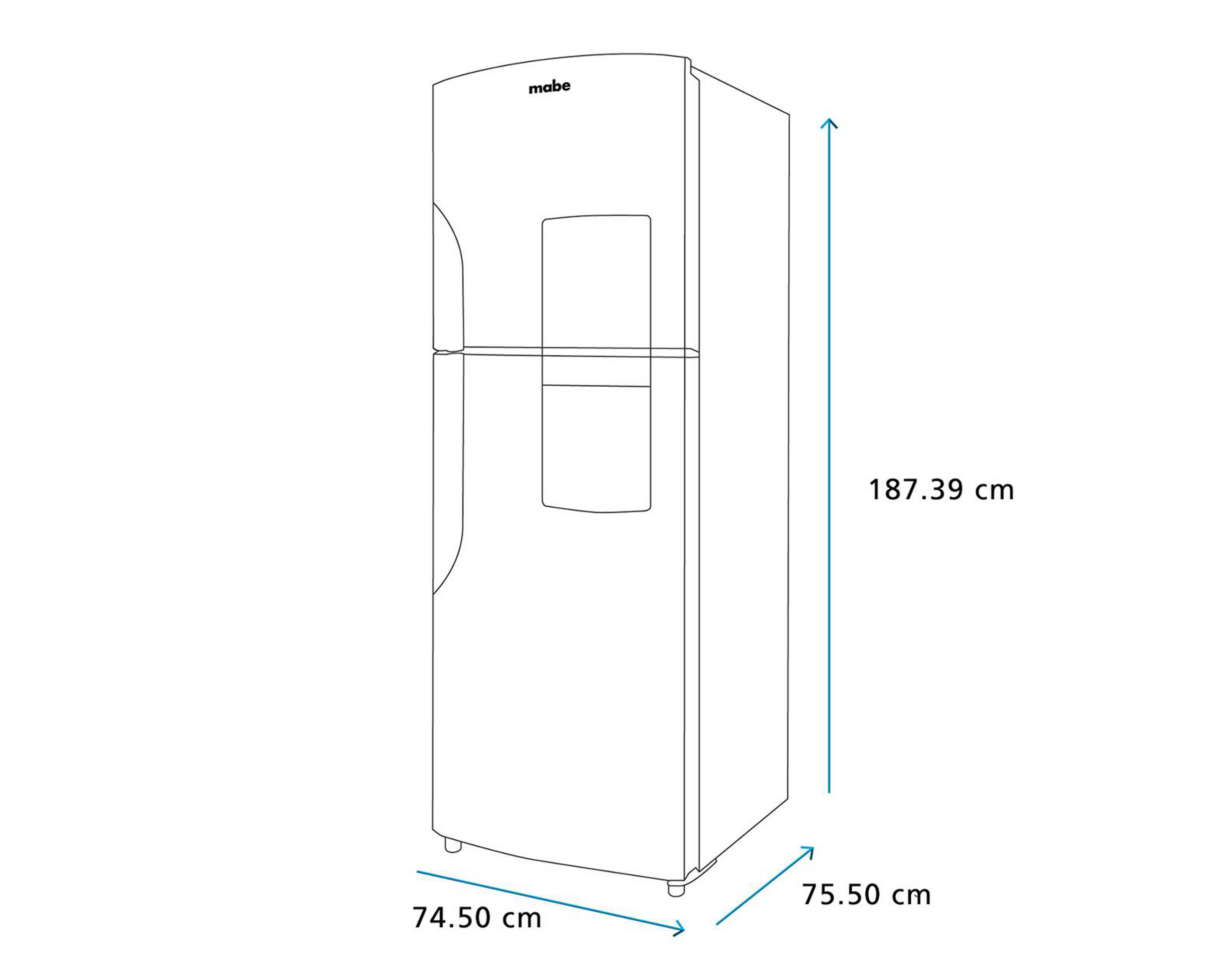 Foto 8 pulgar | Refrigerador Mabe Top Mount 19 Pies Gris RMS510IBMRX0