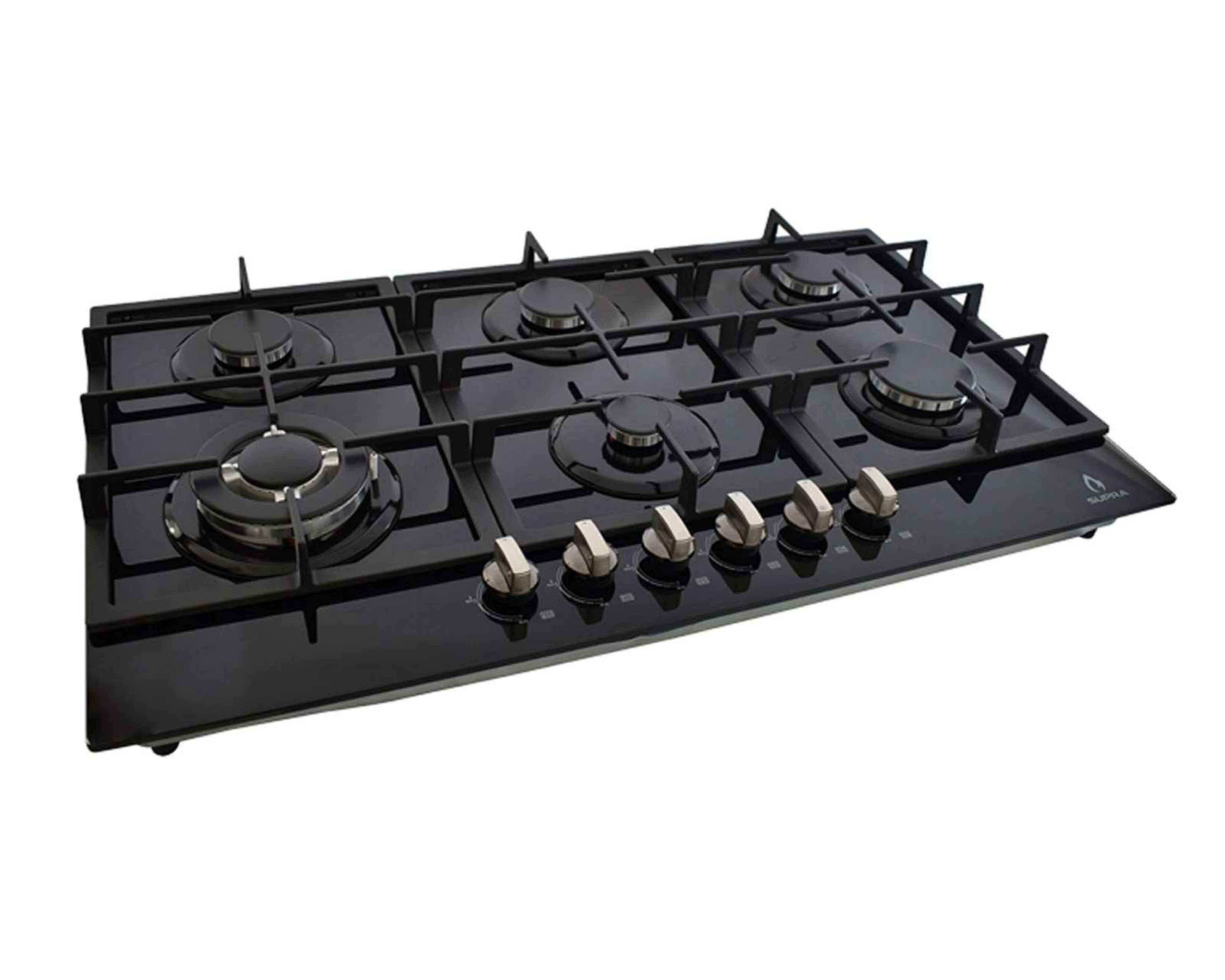 Parrilla Empotrable Supra 87 cm de Gas Diamond Glass Negra