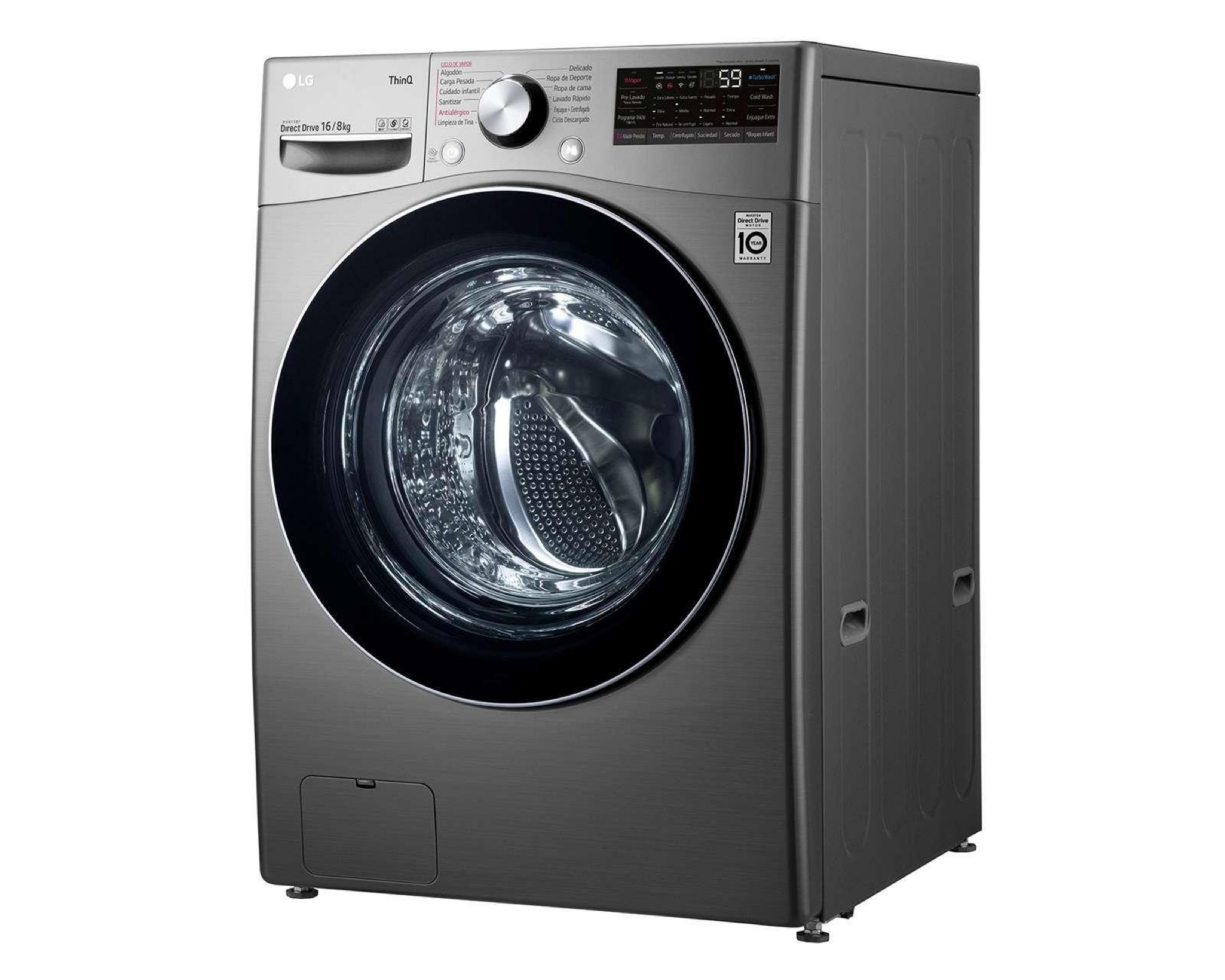 Lavasecadora LG Automática WD16SG2S6 16kg Plata