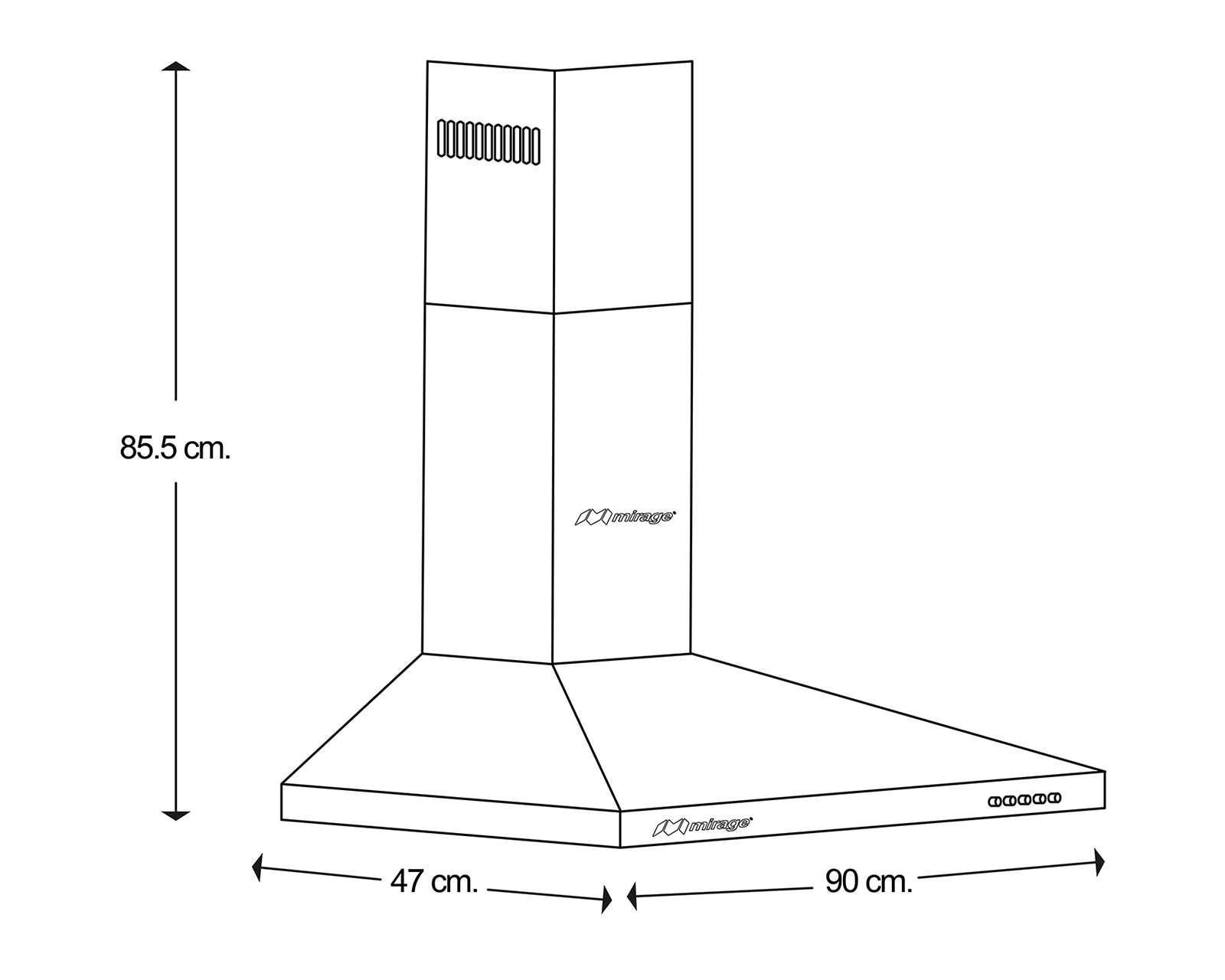 Foto 4 | Campana Mirage de Pared de Acero Inoxidable