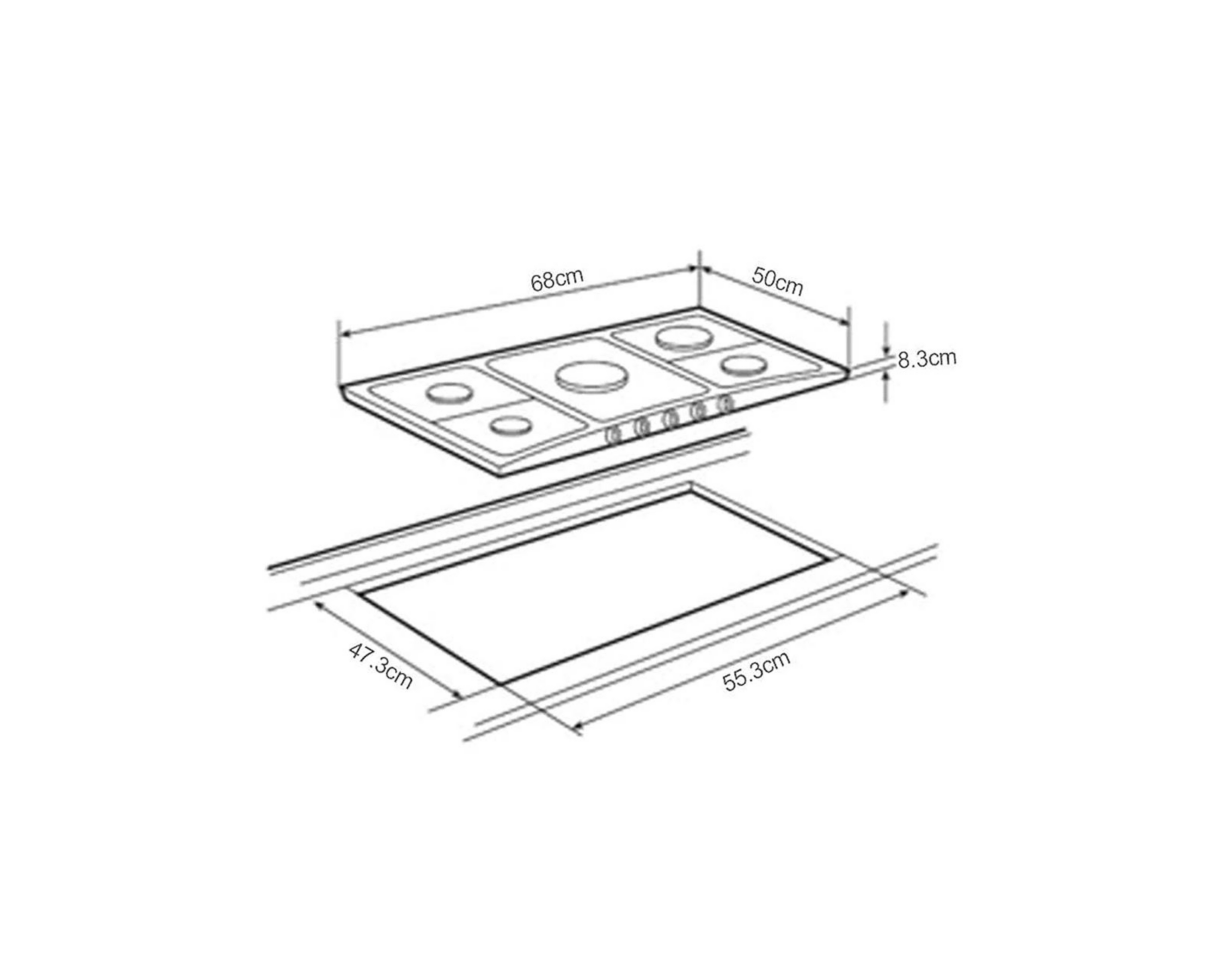 Foto 5 | Parrilla Empotrable Teka 70 cm de Gas EX 70 5G Acero Inoxidable