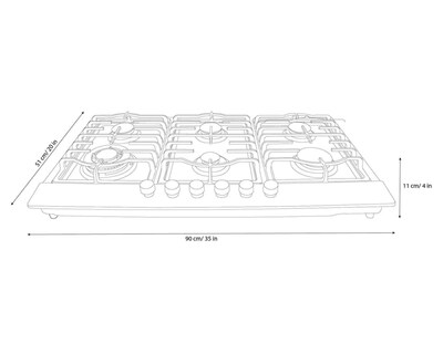 Foto 5 | Parrilla Empotrable Supra 35" de Gas Diamond Steel Acero Inoxidable