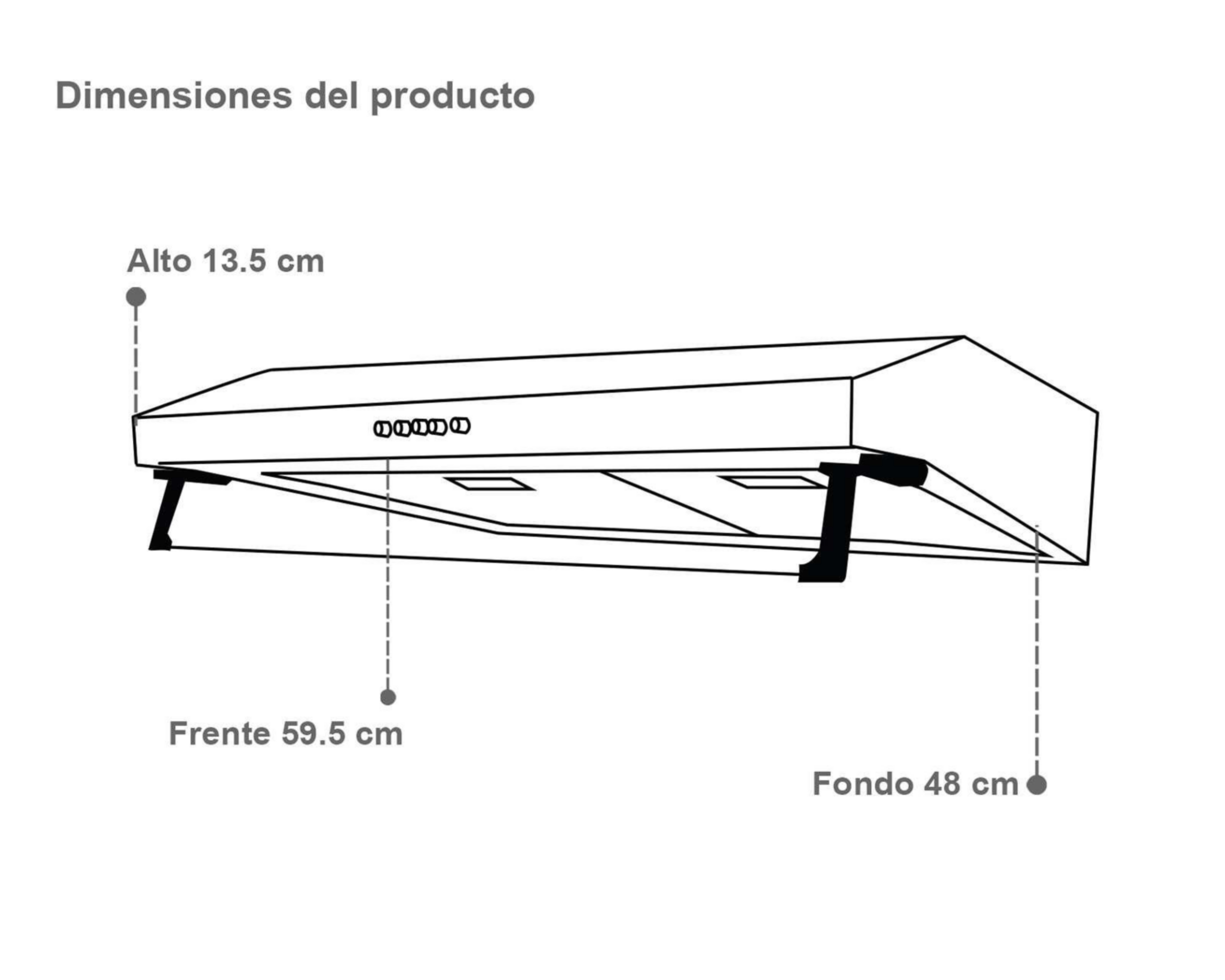 Foto 8 pulgar | Campana Supra 23.6" de Pared Acero Inoxidable