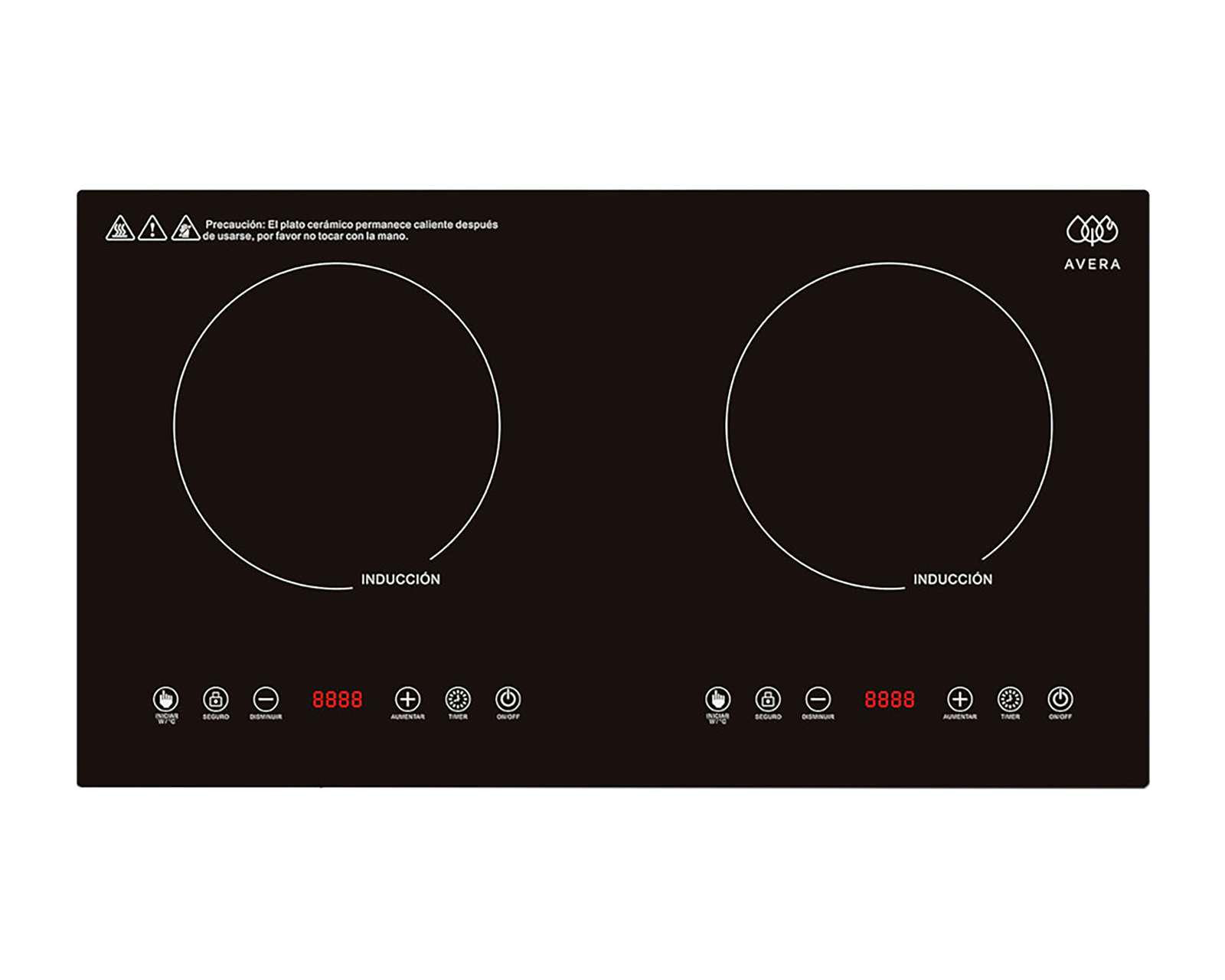 Parrilla Empotrable Avera de Inducción PIV2 Negro