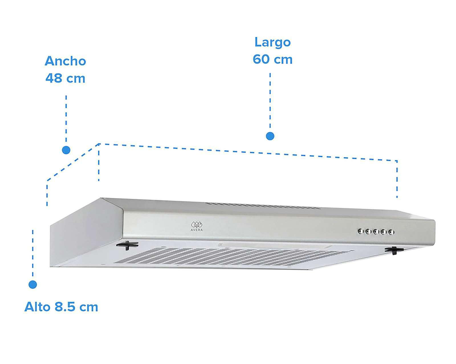 Foto 5 pulgar | Campana Avera de Pared 60 cm CEA60 Acero Inoxidable