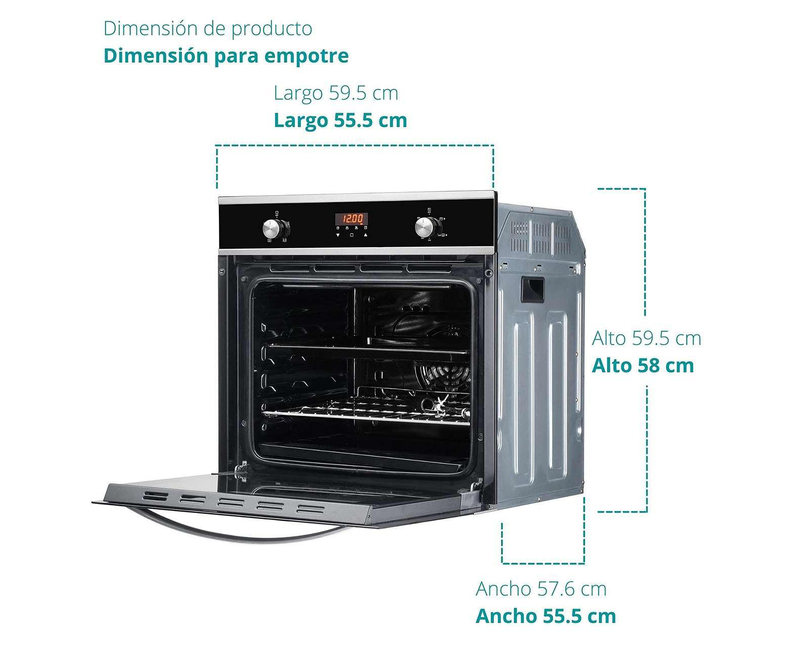 Foto 7 pulgar | Horno de Empotre Avera de Gas HE01LP Negro