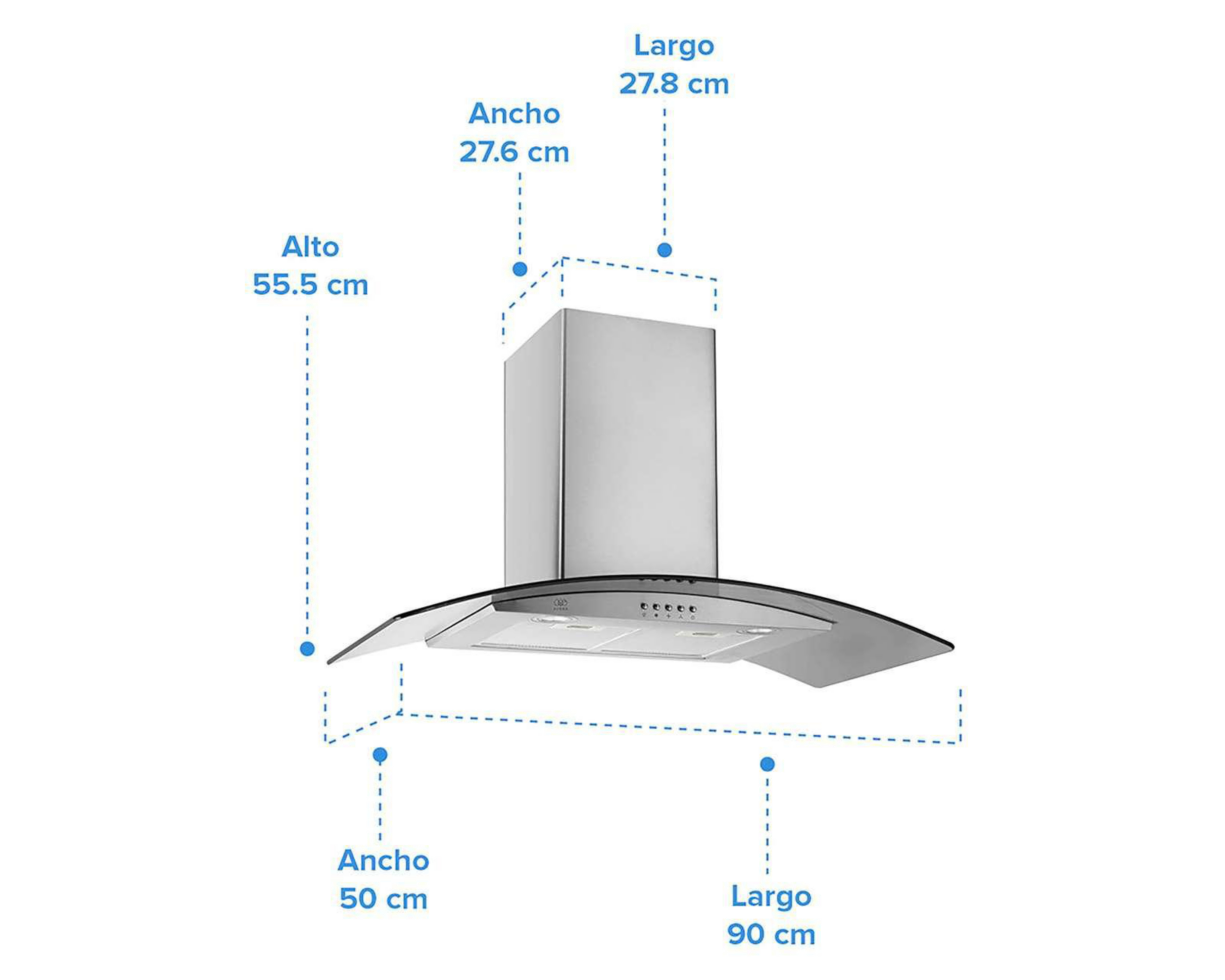 Foto 9 pulgar | Campana Avera CEV90 90 cm de Pared Acero Inoxidable