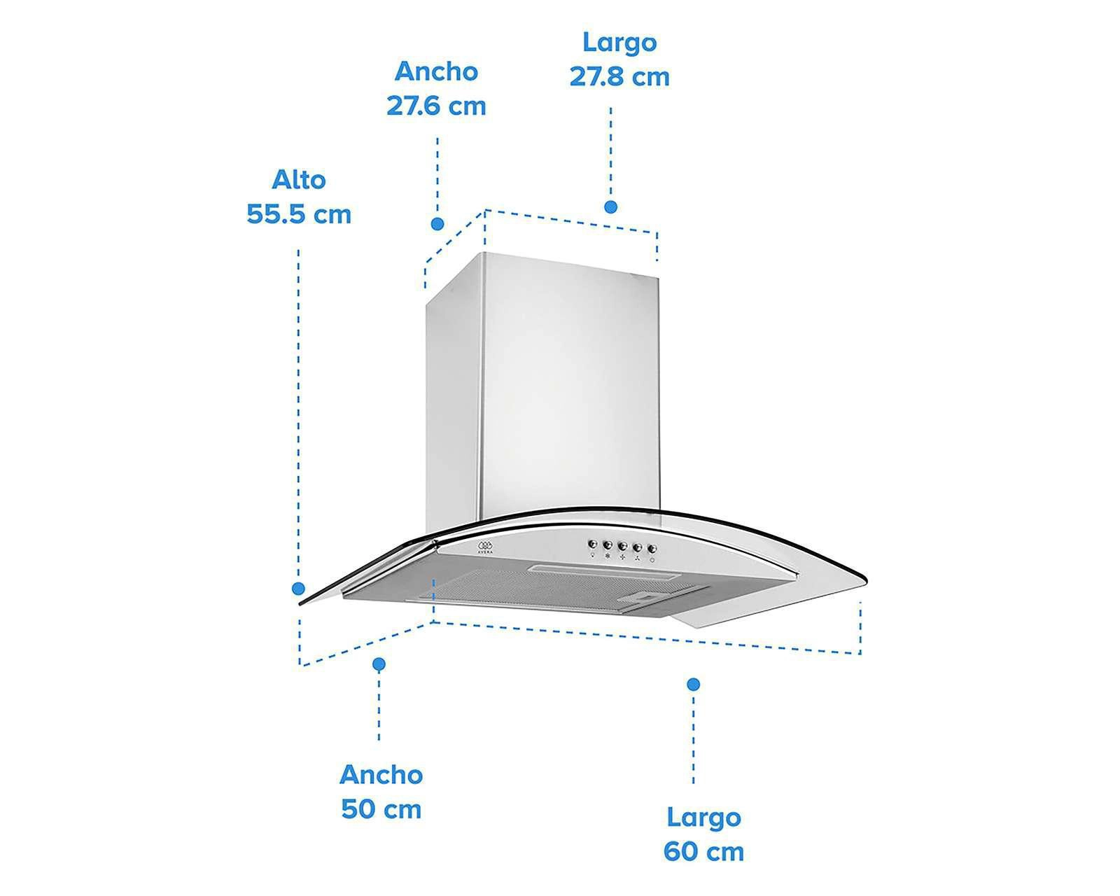 Foto 6 pulgar | Campana Avera CEV60 60 cm de Pared Acero Inoxidable