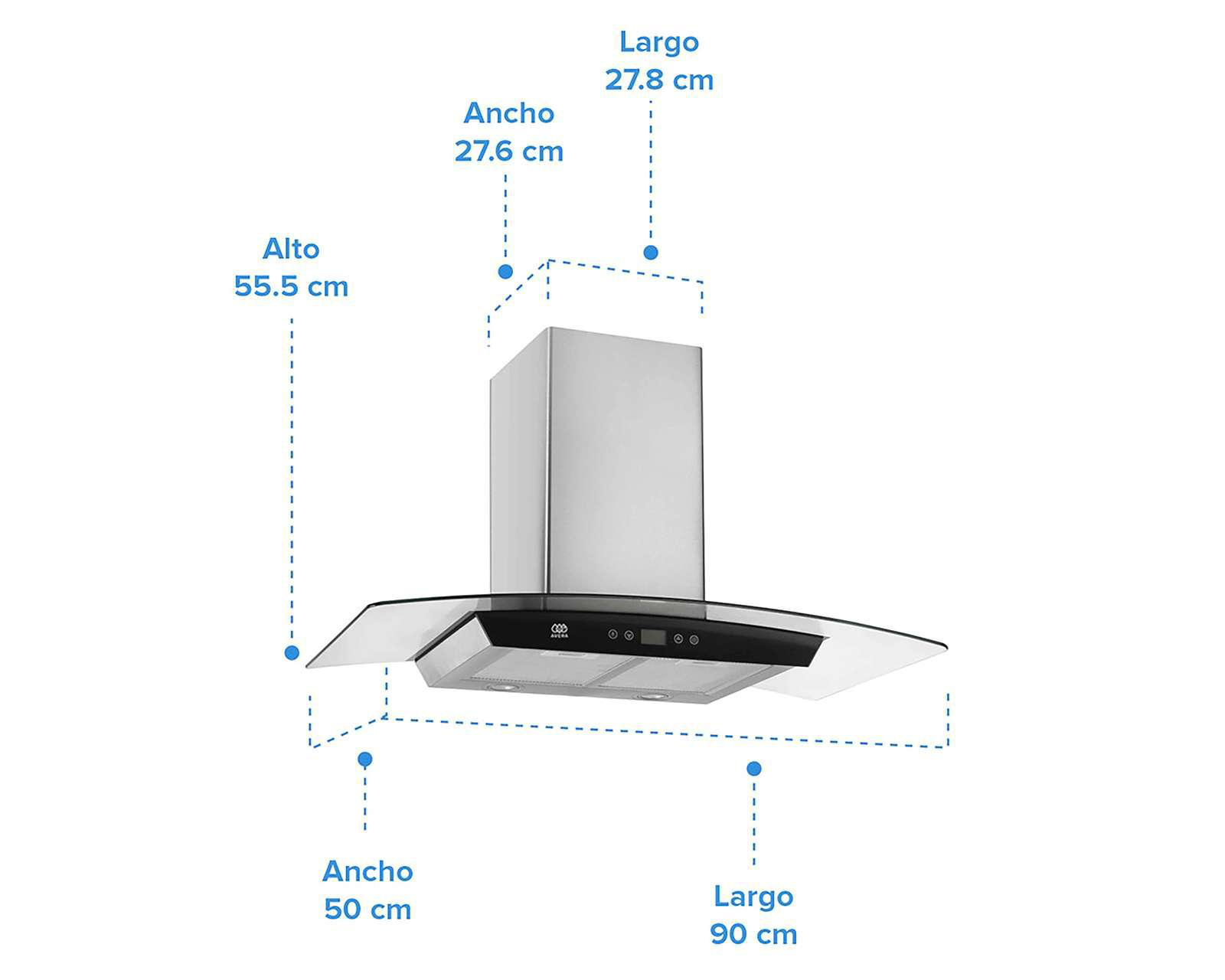 Foto 4 | Campana Avera de Pared 90 cm CEVD90 Acero Inoxidable