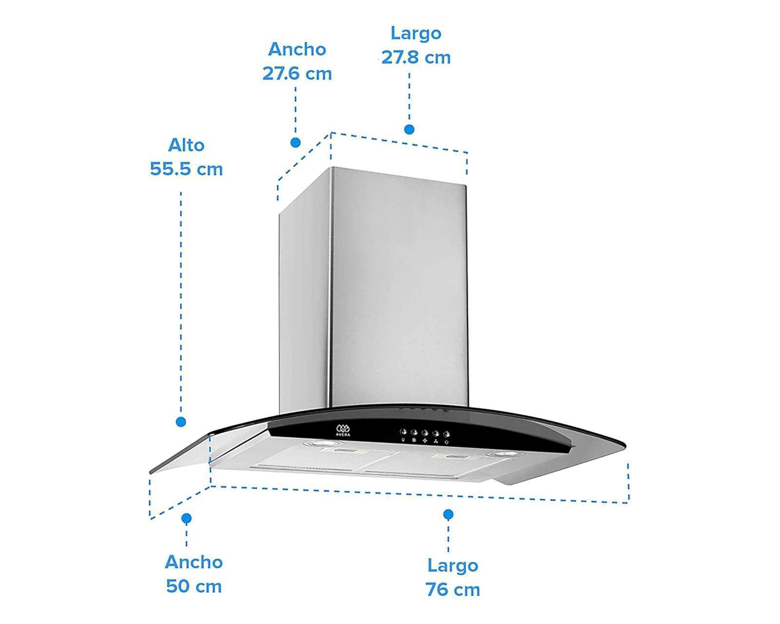 Foto 7 pulgar | Campana Avera CEV60C 76 cm de Pared Acero Inoxidable