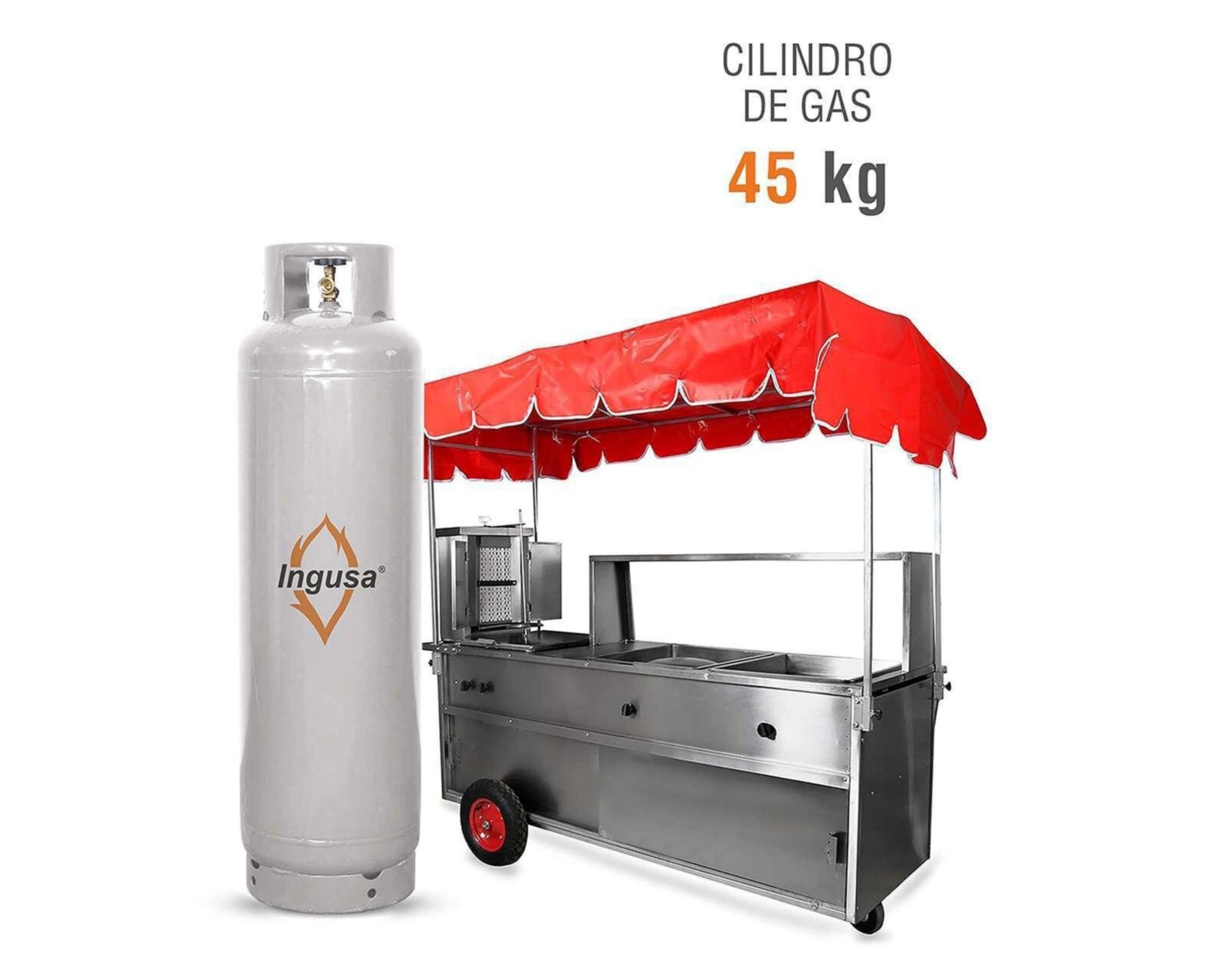 Foto 7 pulgar | Cilindro de Gas LP Ingusa PT45CIL01 45 kg