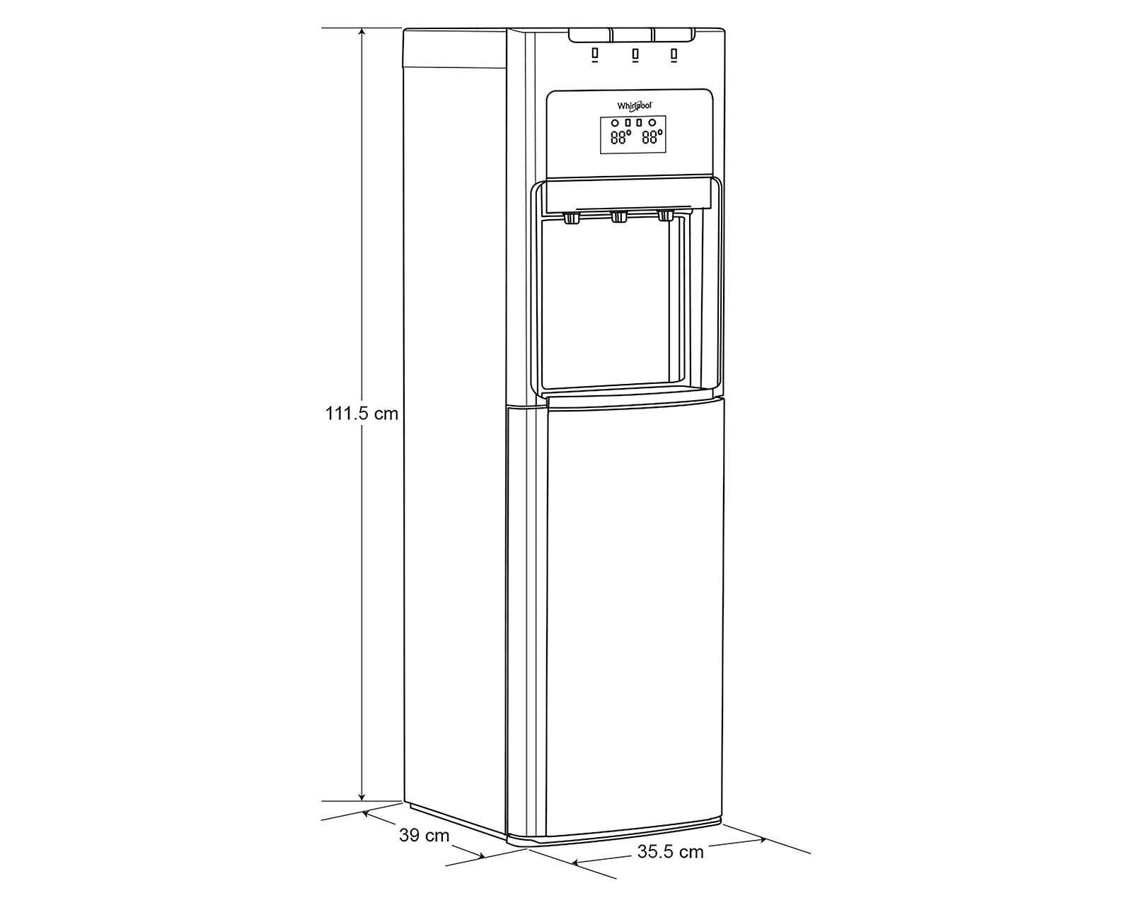 Foto 5 | Enfriador de Agua Whirlpool WK5915BD de Piso