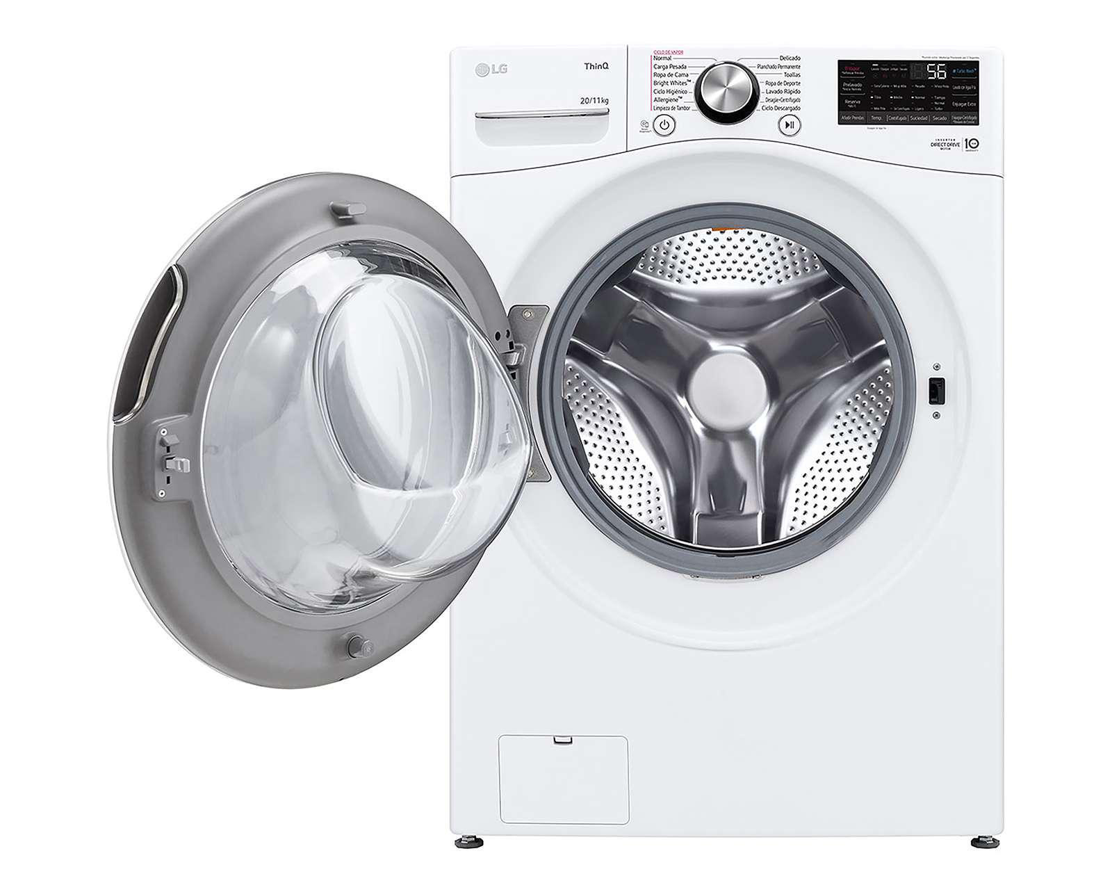 Foto 4 pulgar | Lavadora y Secadora LG Automática WD20WV26R 20 kg Blanca