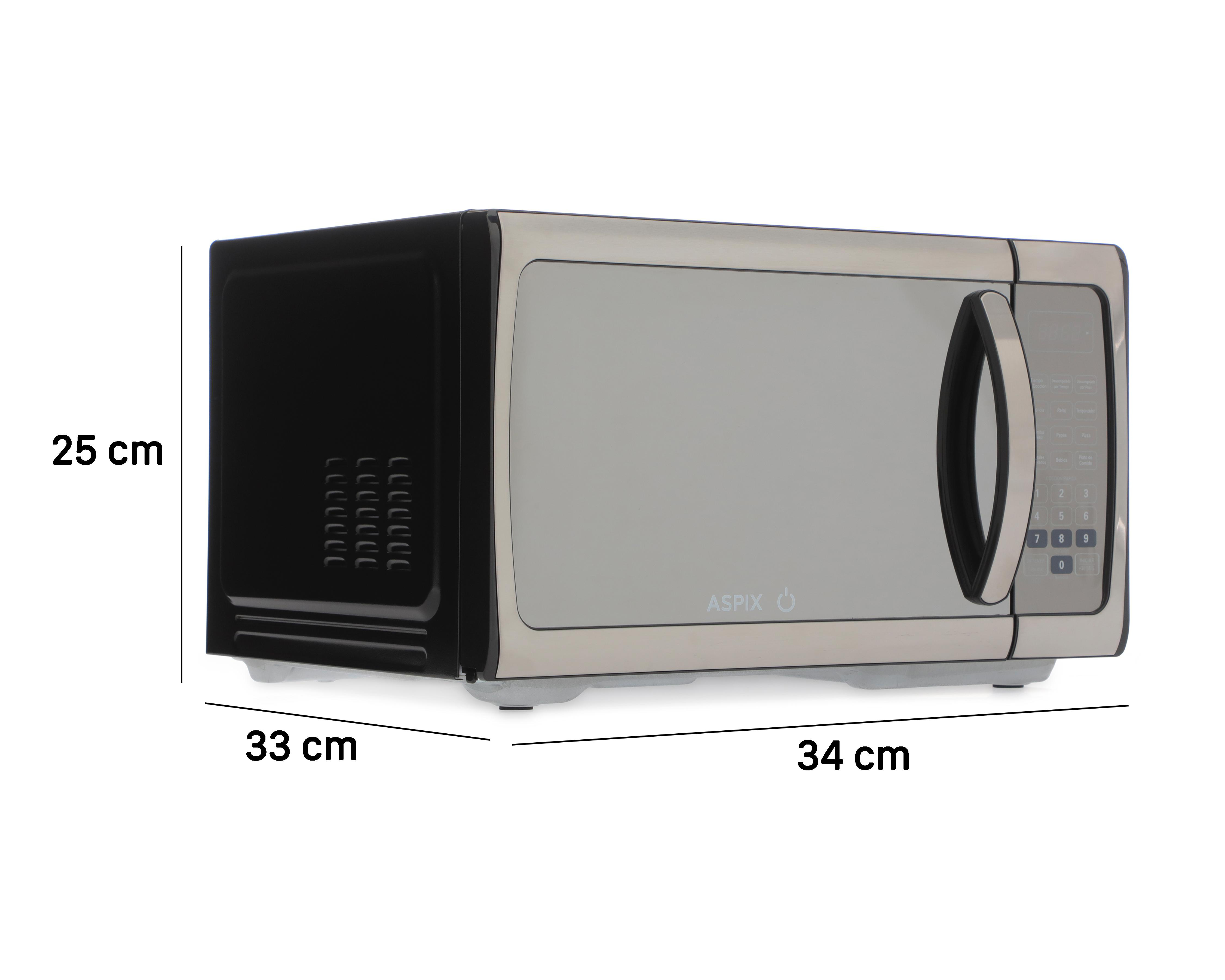 Foto 8 pulgar | Horno de Microondas Aspix 0.7 Pies P03M-RV Negro