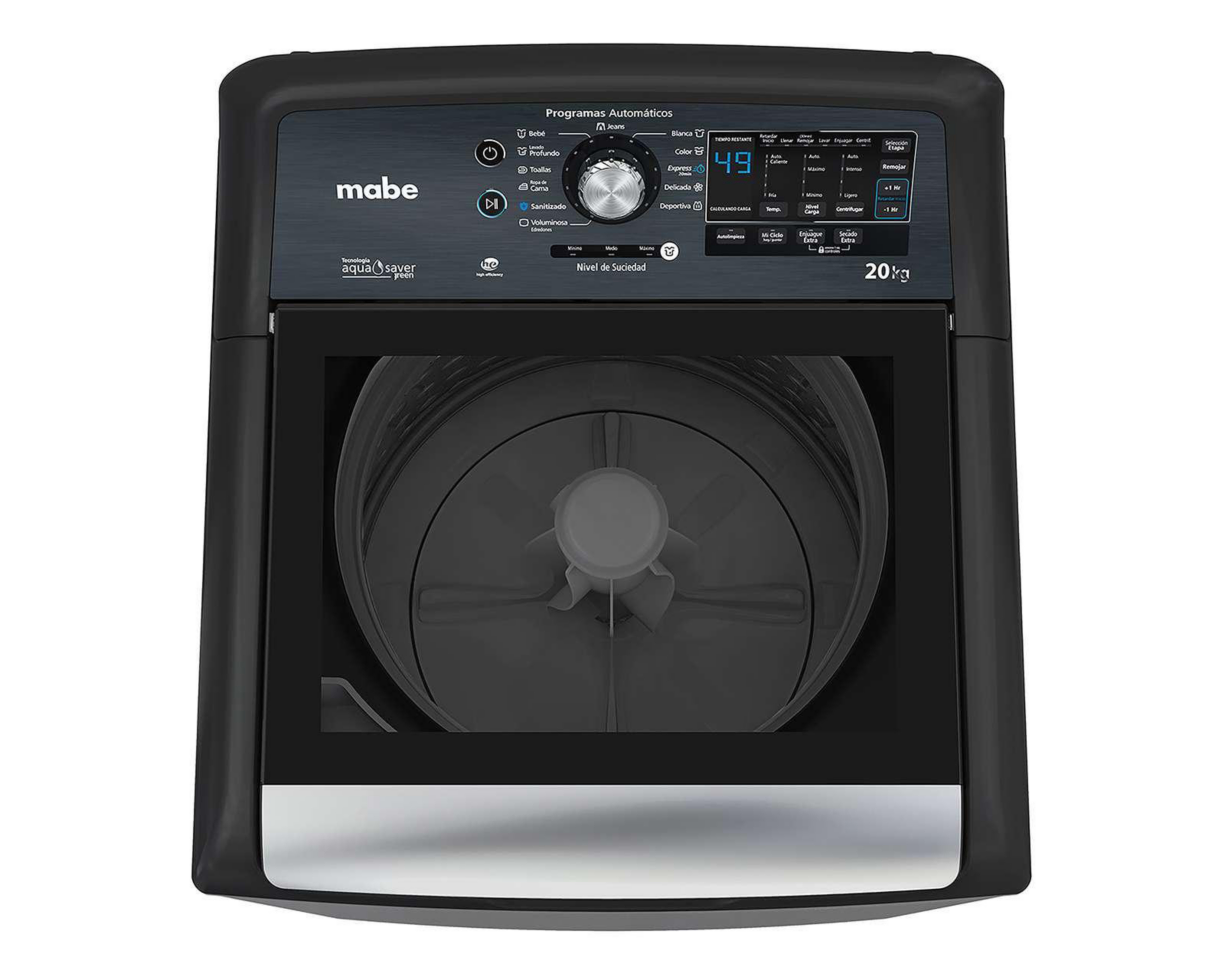 Foto 4 pulgar | Lavadora Mabe Automática LMH70211WDAB0 20 kg Negro