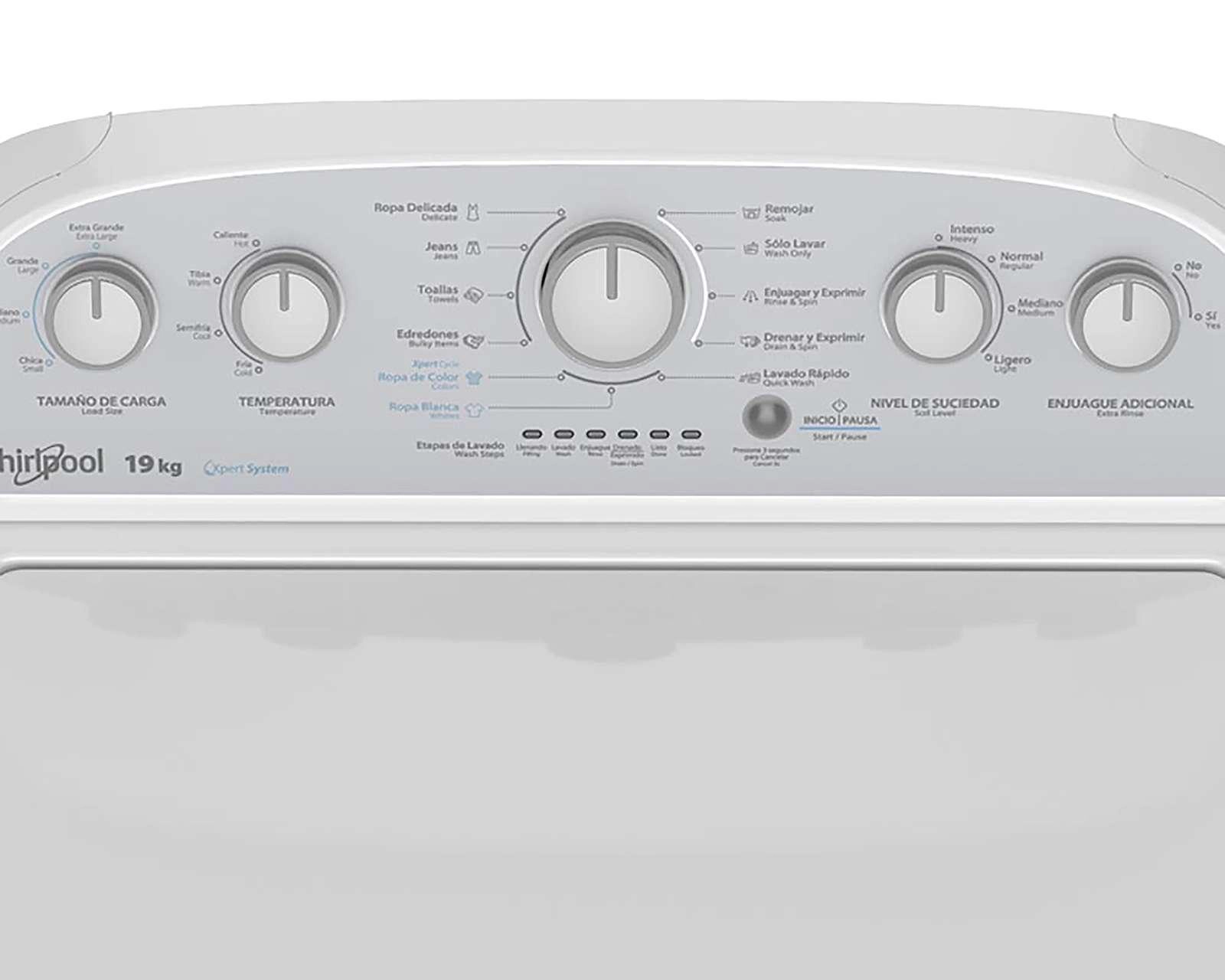 Foto 4 pulgar | Lavadora Whirlpool Automática 7MWTW1904LM 19 kg BL Blanca