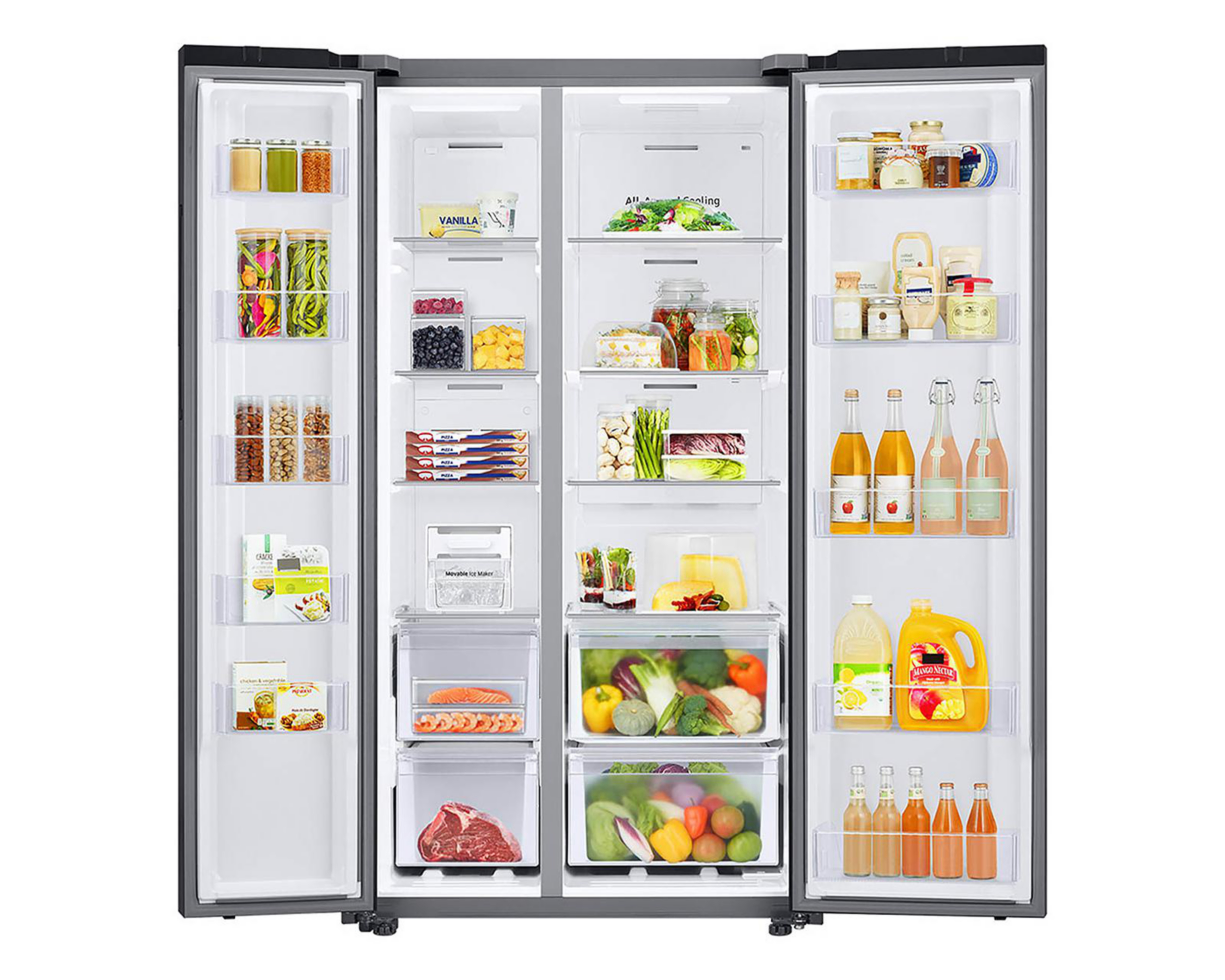 Foto 6 pulgar | Refrigerador Samsung Side by Side 28 Pies Plateado