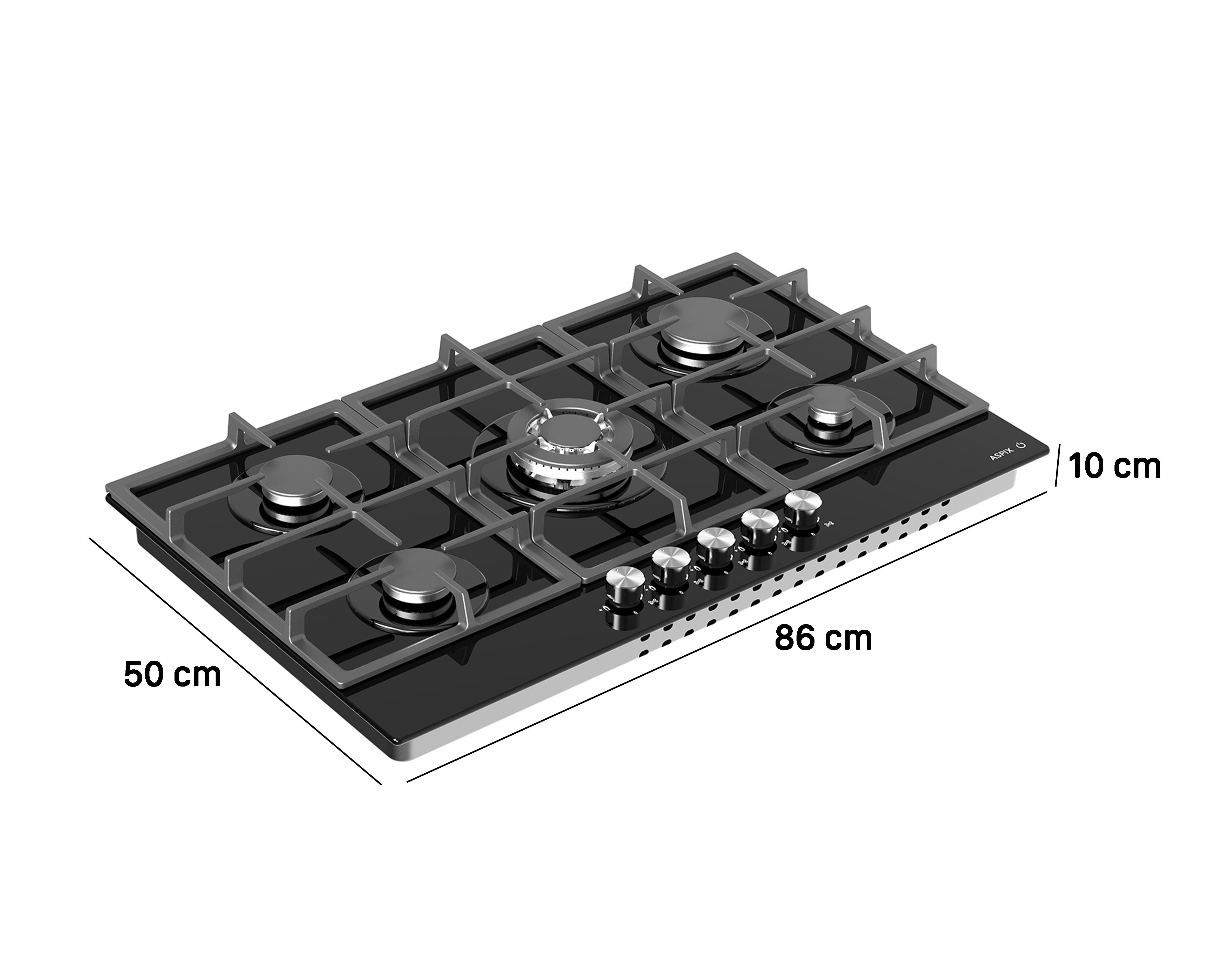 Foto 8 | Parrilla Empotrable Aspix 91.5 cm XFG9500-B3 Negra