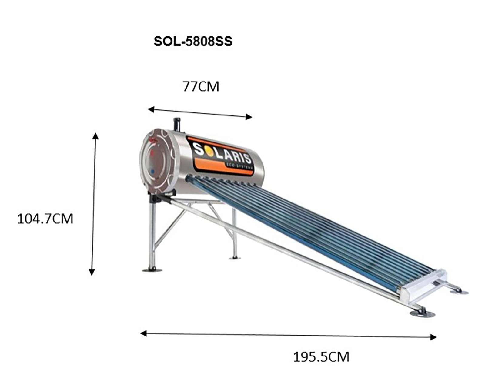 Foto 4 | Calentador de Agua Solar Solaris SOL-5808SS 2 Servicios