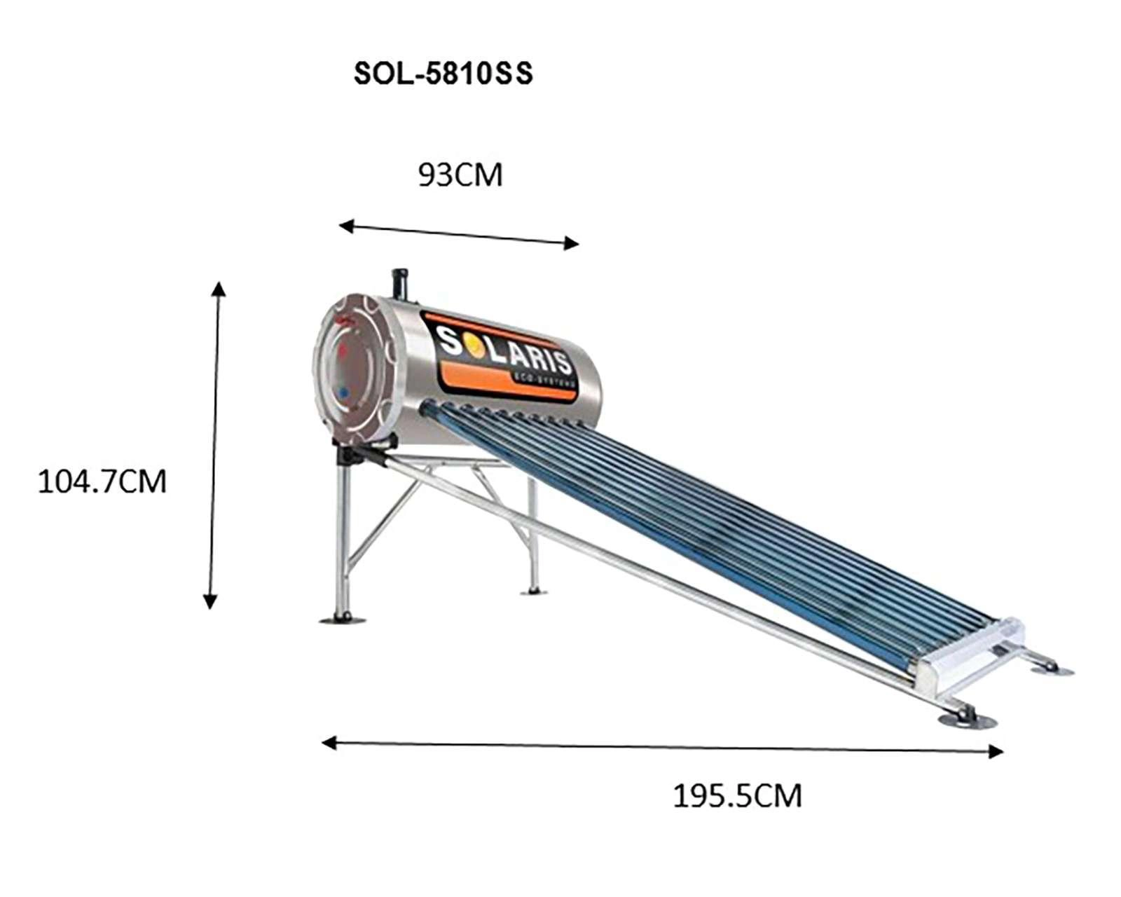 Foto 4 | Calentador de Agua Solar Solaris SOL-5810SS 3 Servicios