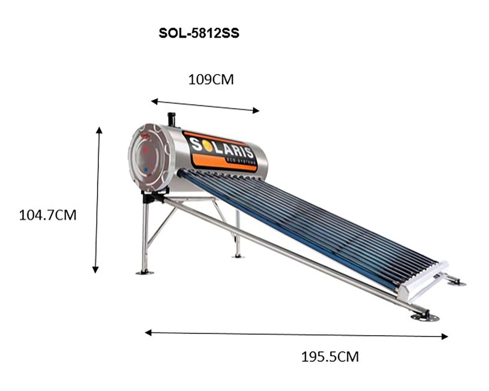 Foto 6 pulgar | Calentador de Agua Solar Solaris SOL-5812SS 4 Servicios