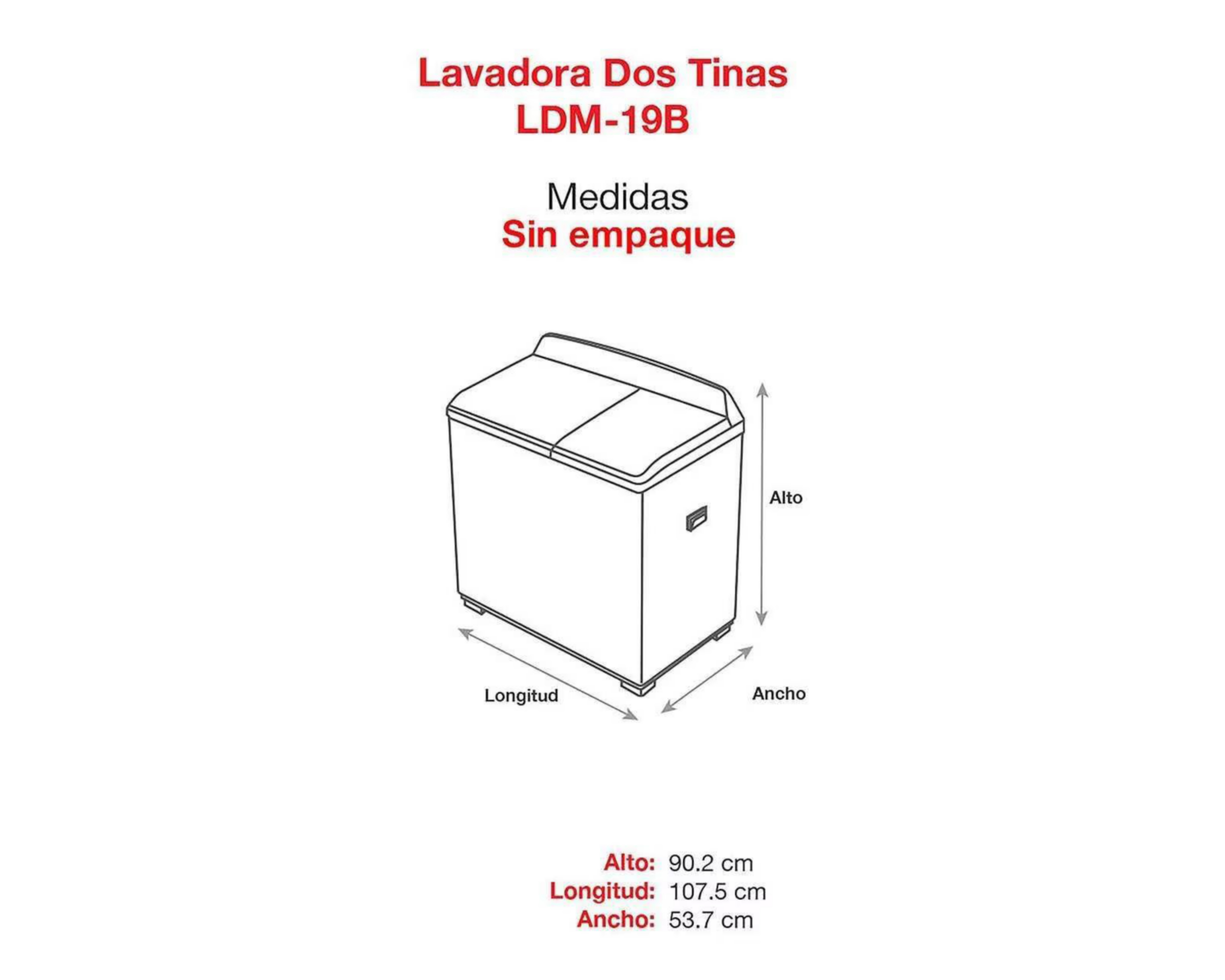 Foto 5 | Lavadora de Doble Tina Koblenz LDM-19B 19 kg Blanca