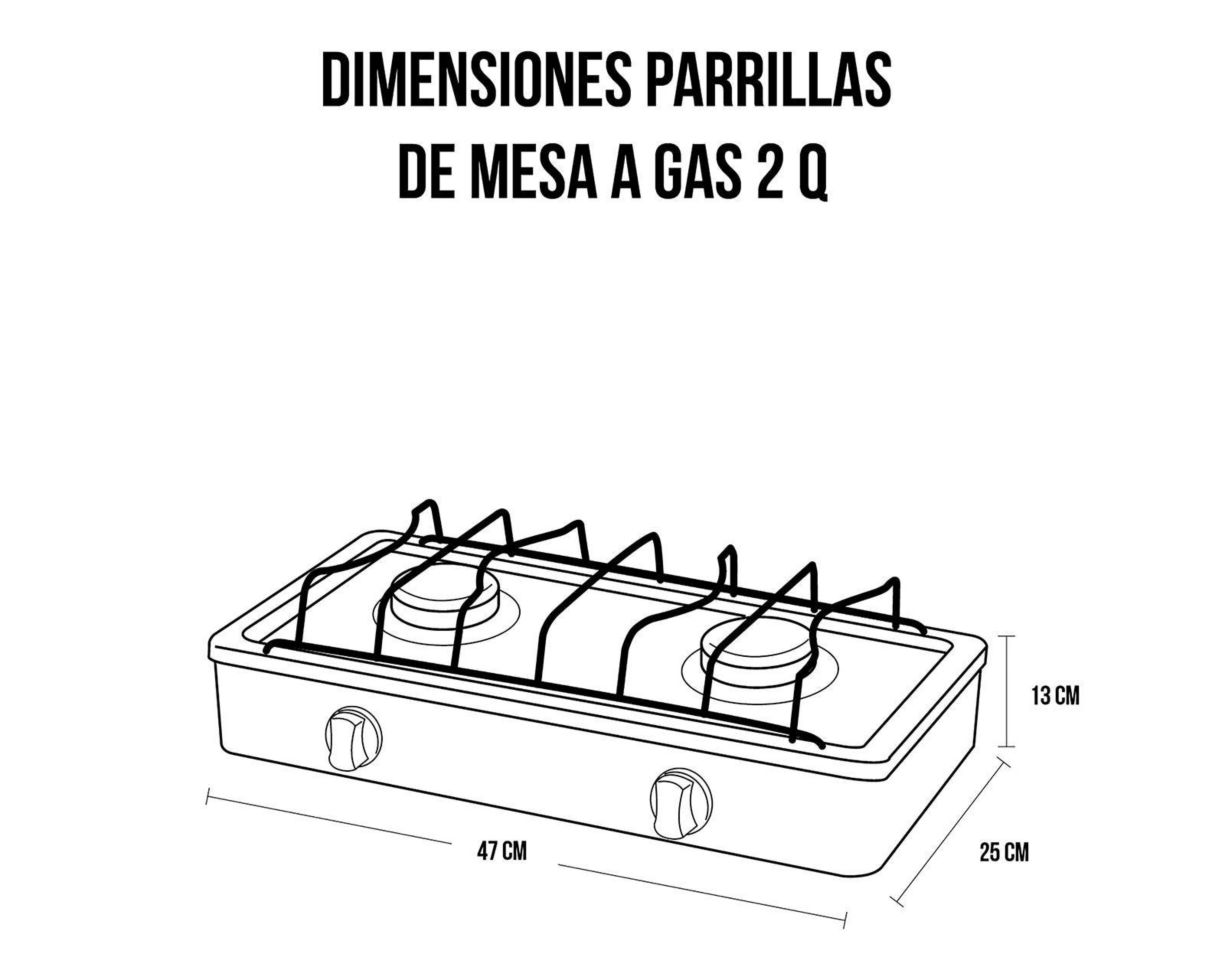 Foto 5 | Estufa de Mesa 2 Quemadores EM-02-N Negra