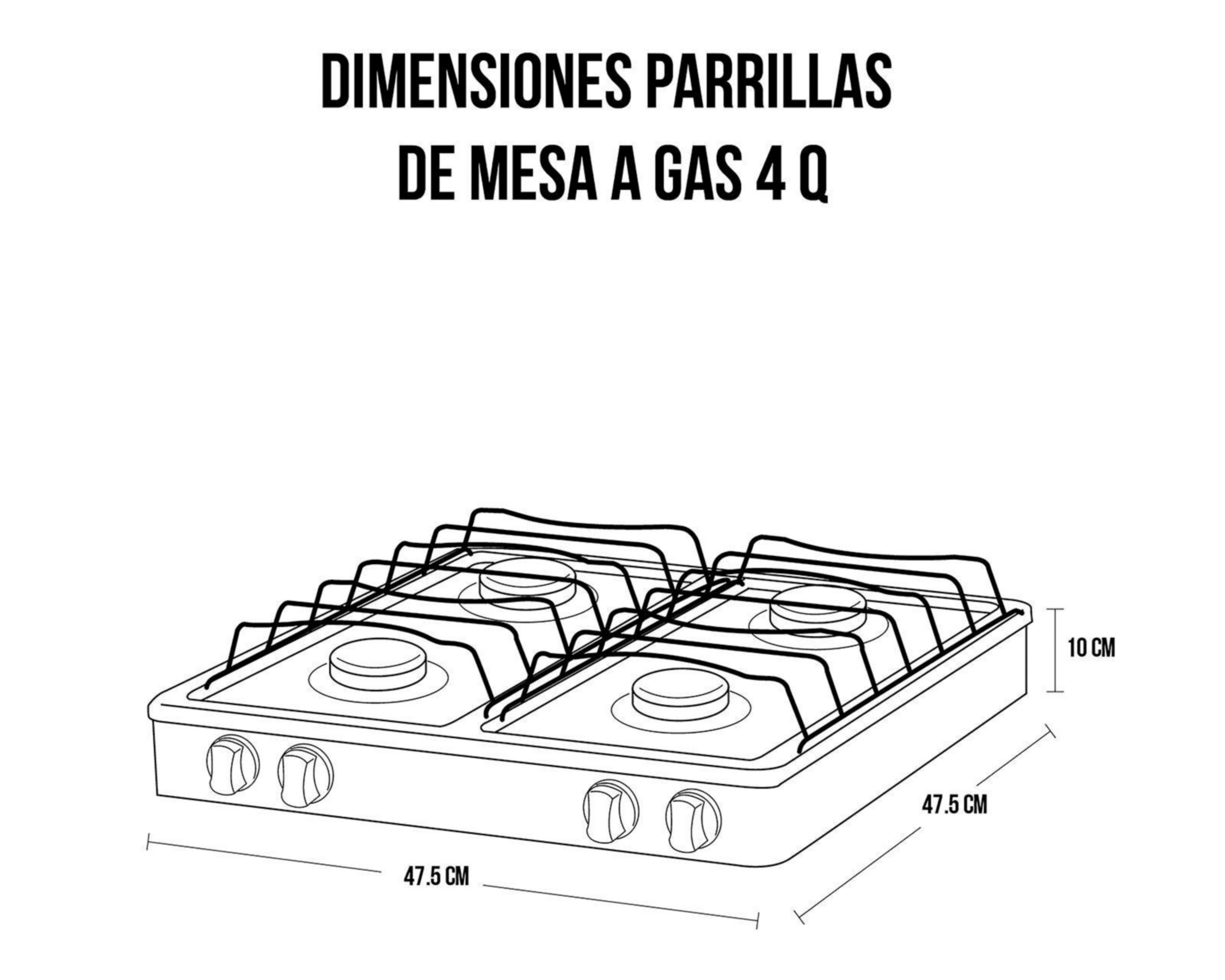 Foto 6 pulgar | Estufa Disa de Mesa 4 Quemadores de Gas EM-04-R Roja