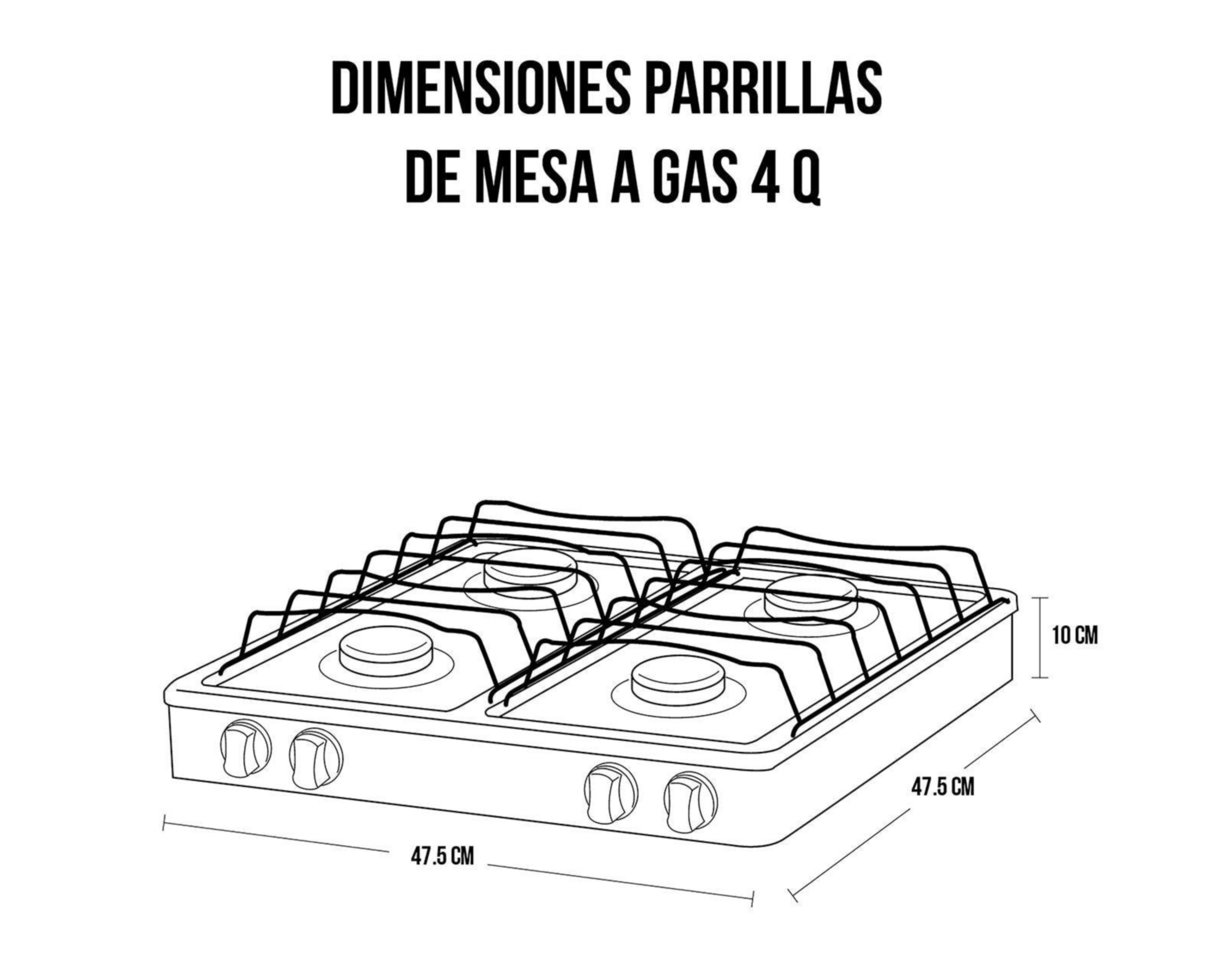 Foto 5 | Estufa de Mesa Disa 4 Quemadores EM-04-AI Acero Inoxidable